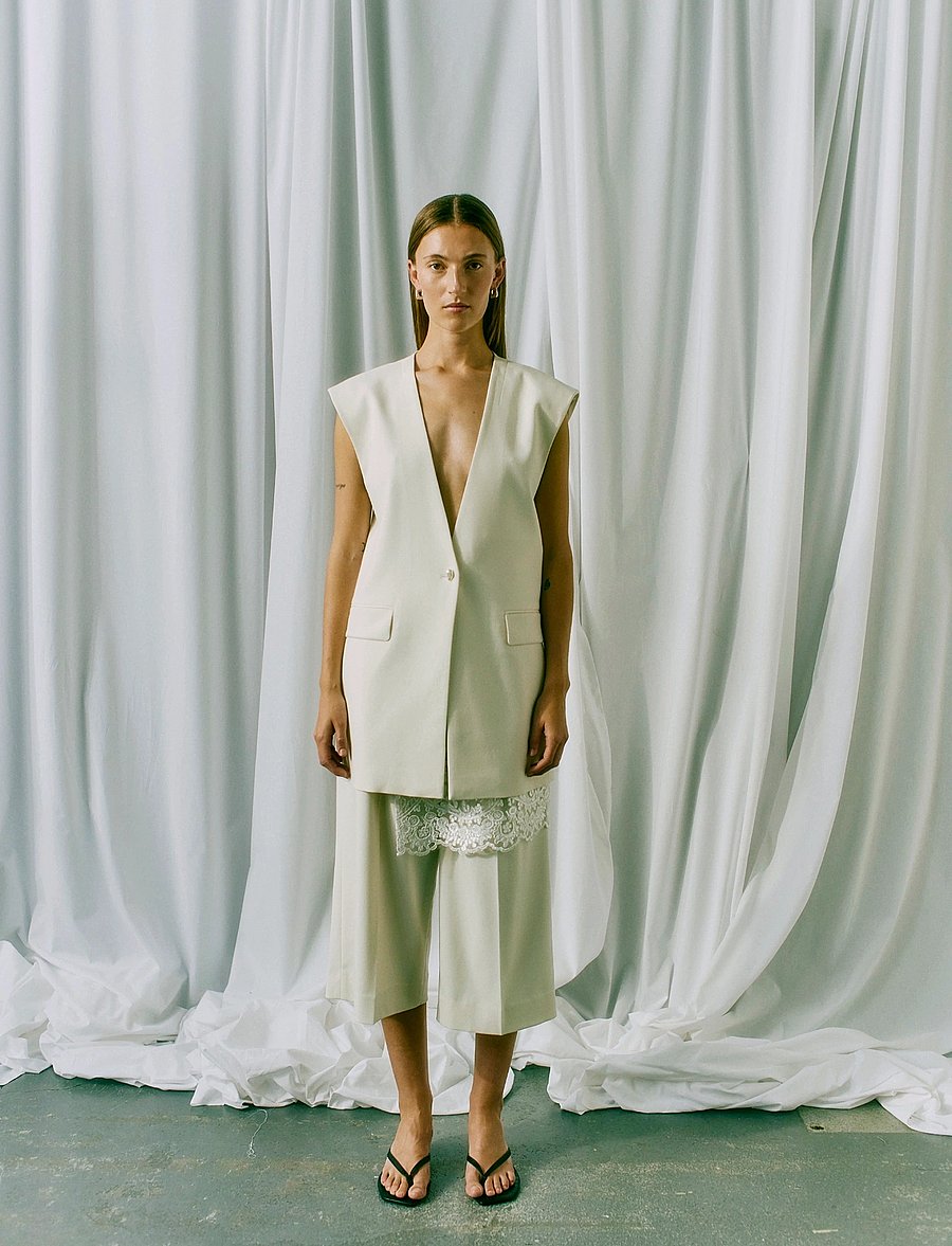 Copenhagen Muse - CMTAILOR-PANTS - culotte püksid - jet stream - 4