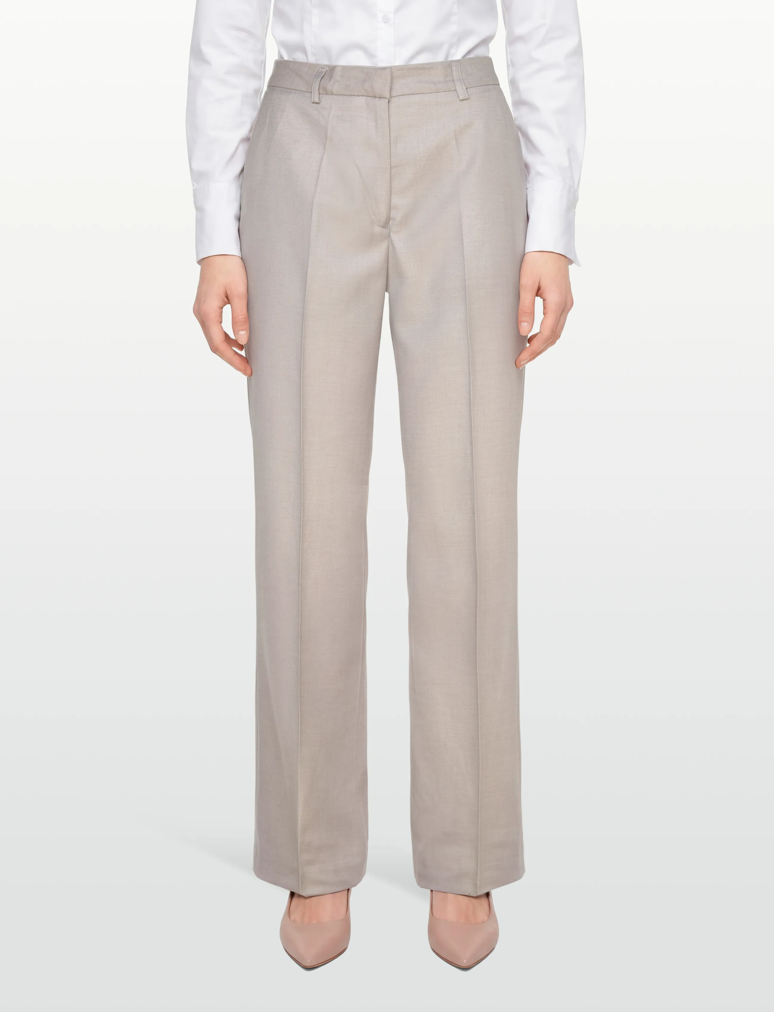 Copenhagen Muse - CMTENNA-PANTS - spodnie proste - light grey melange - 3