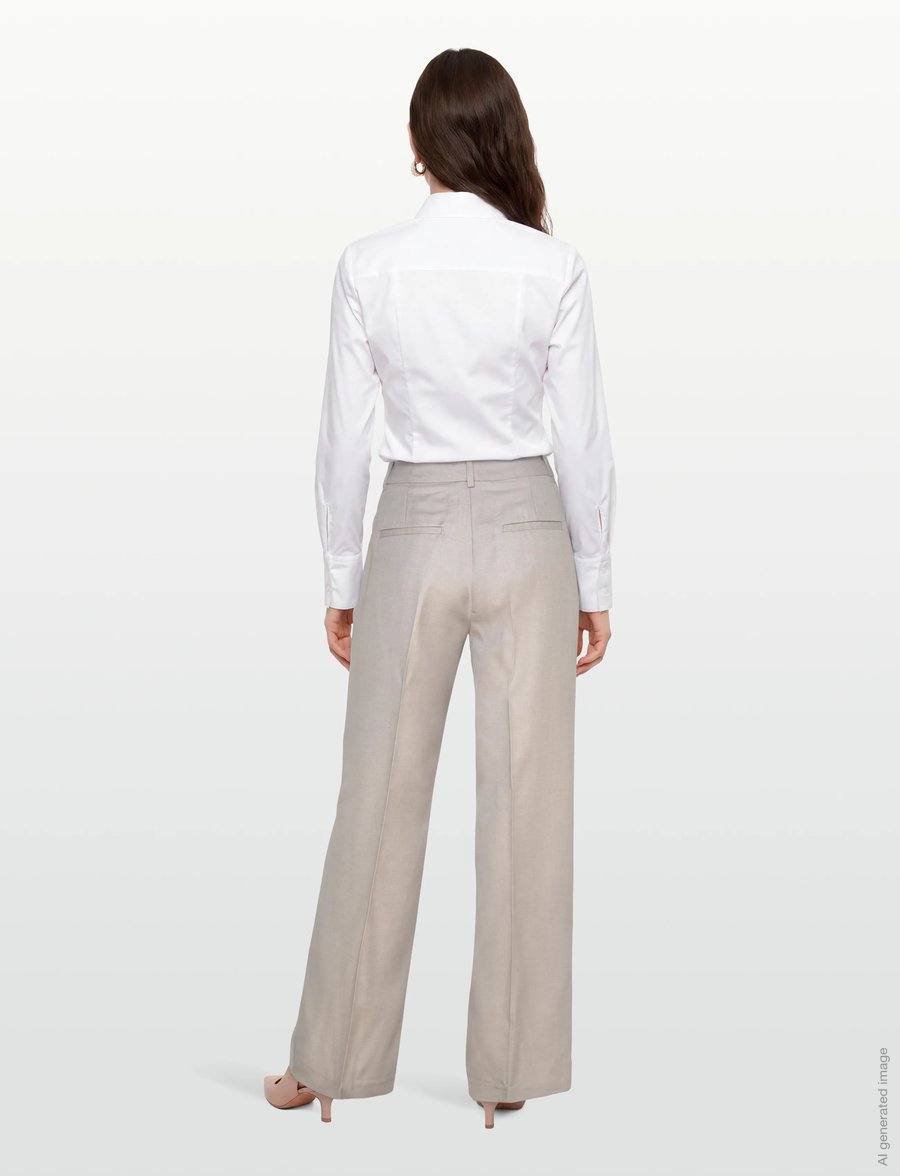 Copenhagen Muse - CMTENNA-PANTS - raka byxor - light grey melange - 4
