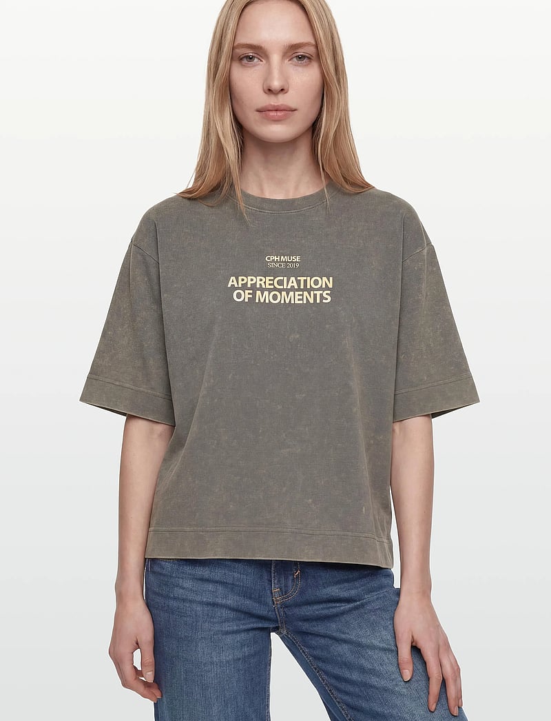 Copenhagen Muse - CMMUSE-TEE - t-särgid - vintage khaki w. frozen dew - 3