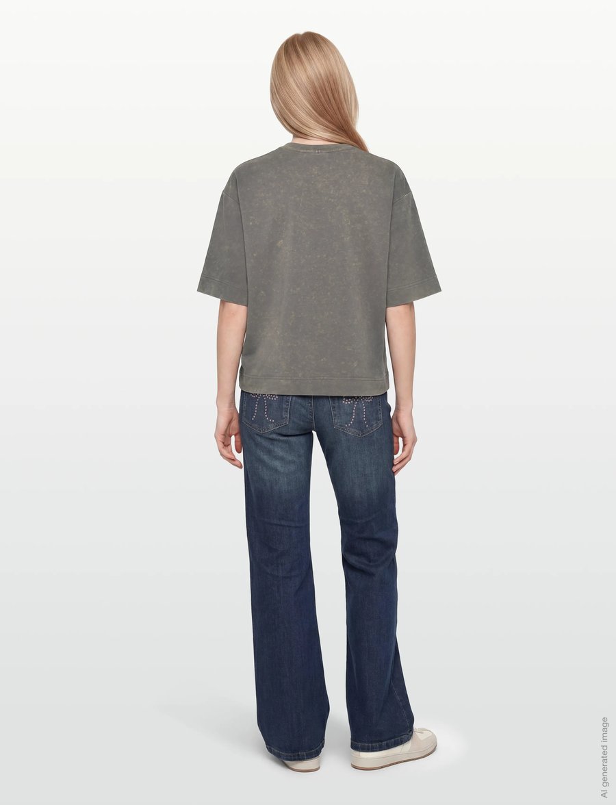 Copenhagen Muse - CMMUSE-TEE - t-shirts - vintage khaki w. frozen dew - 4