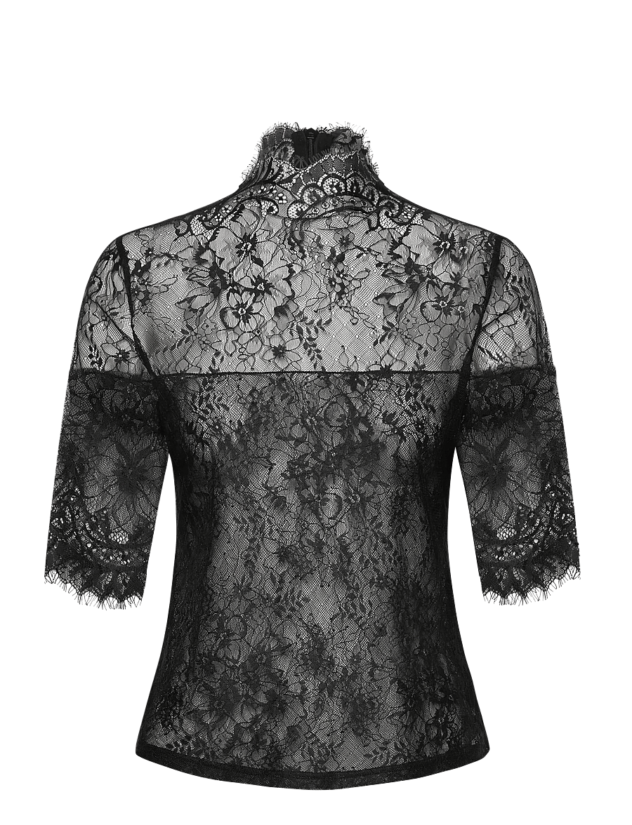 Copenhagen Muse - CMLEA-BLOUSE - kurzärmelige blusen - black - 1