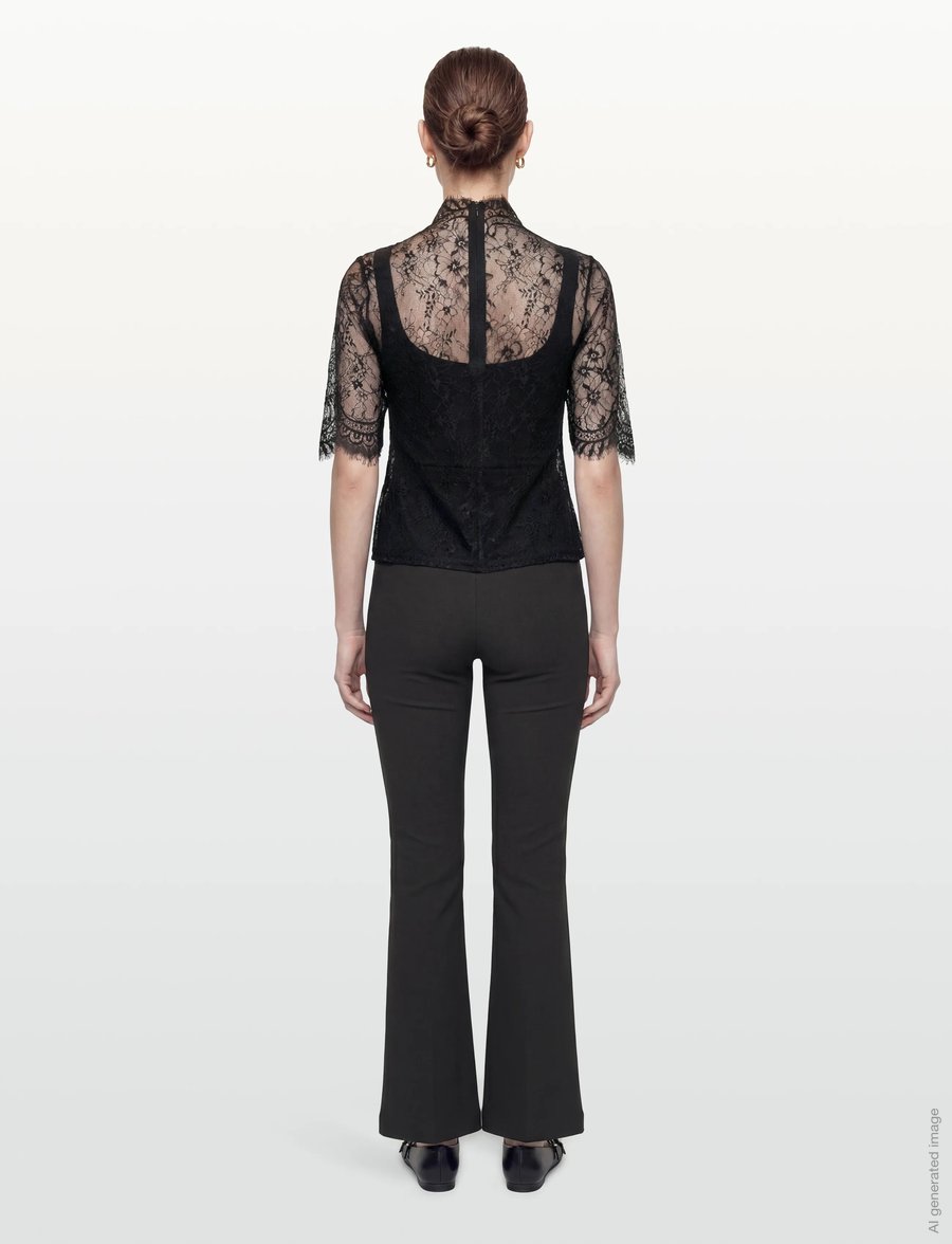 Copenhagen Muse - CMLEA-BLOUSE - kurzärmelige blusen - black - 4