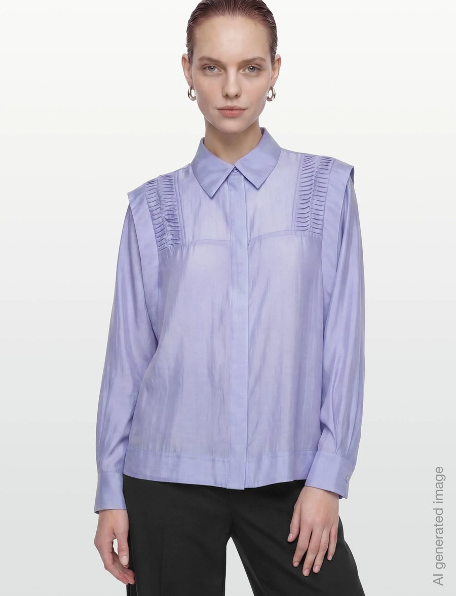 Copenhagen Muse - CMMOLLY-SHIRT - långärmade skjortor - blue heron - 3