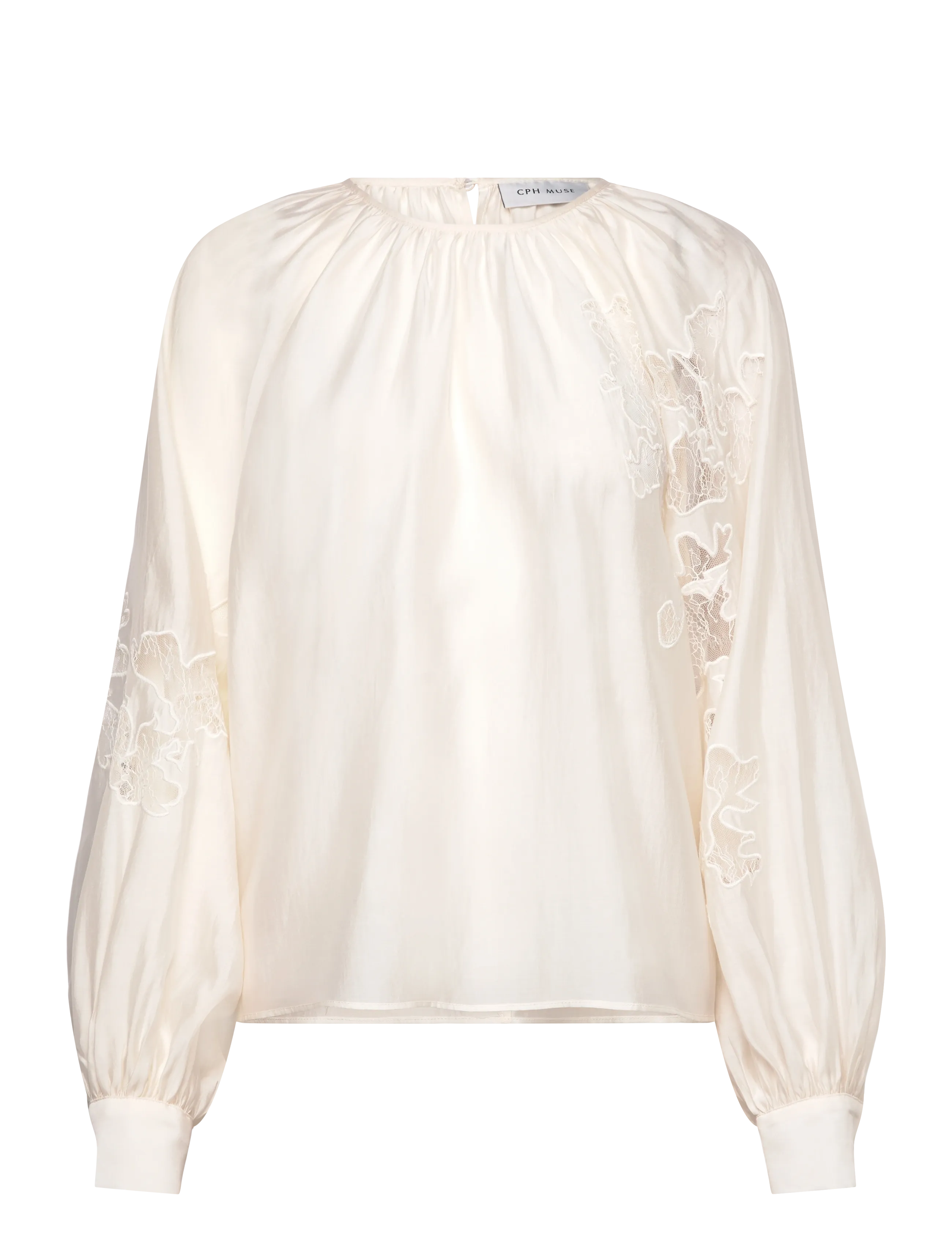 Copenhagen Muse CMMOLLY-BLOUSE - Tøj - JET STREAM / cream
