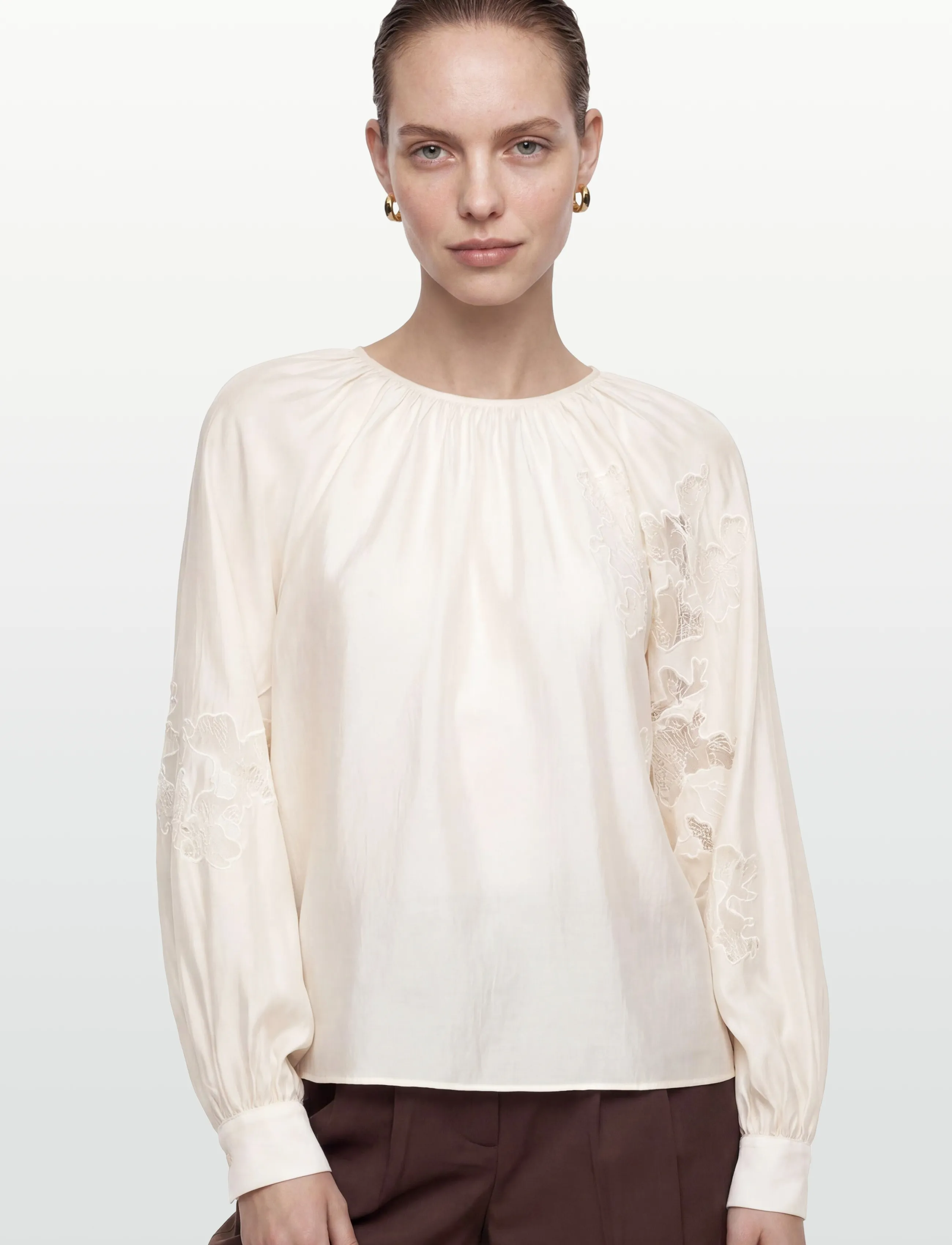 Copenhagen Muse - CMMOLLY-BLOUSE - pikkade varrukatega pluusid - jet stream - 3