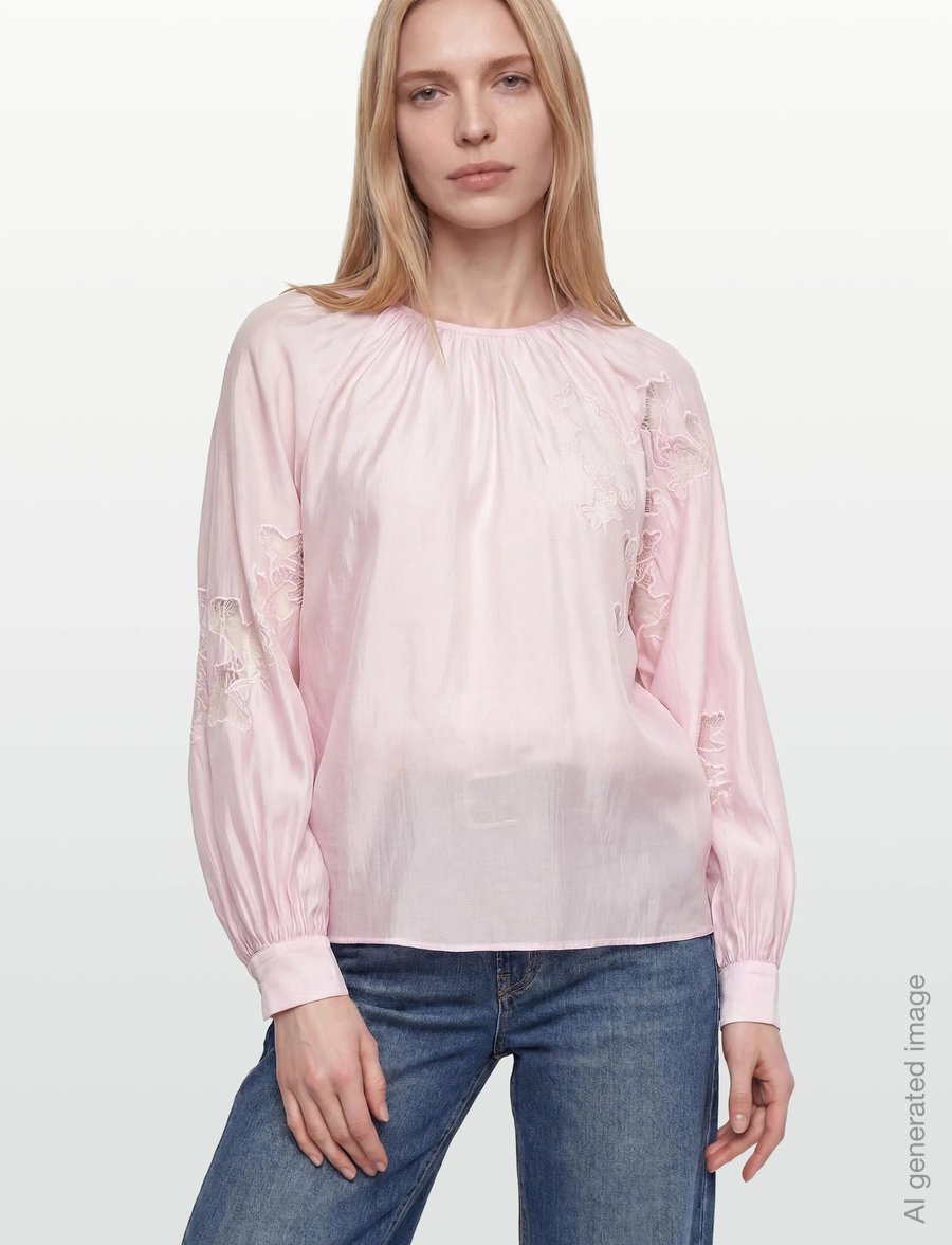 Copenhagen Muse - CMMOLLY-BLOUSE - pikkade varrukatega pluusid - orchid ice - 3
