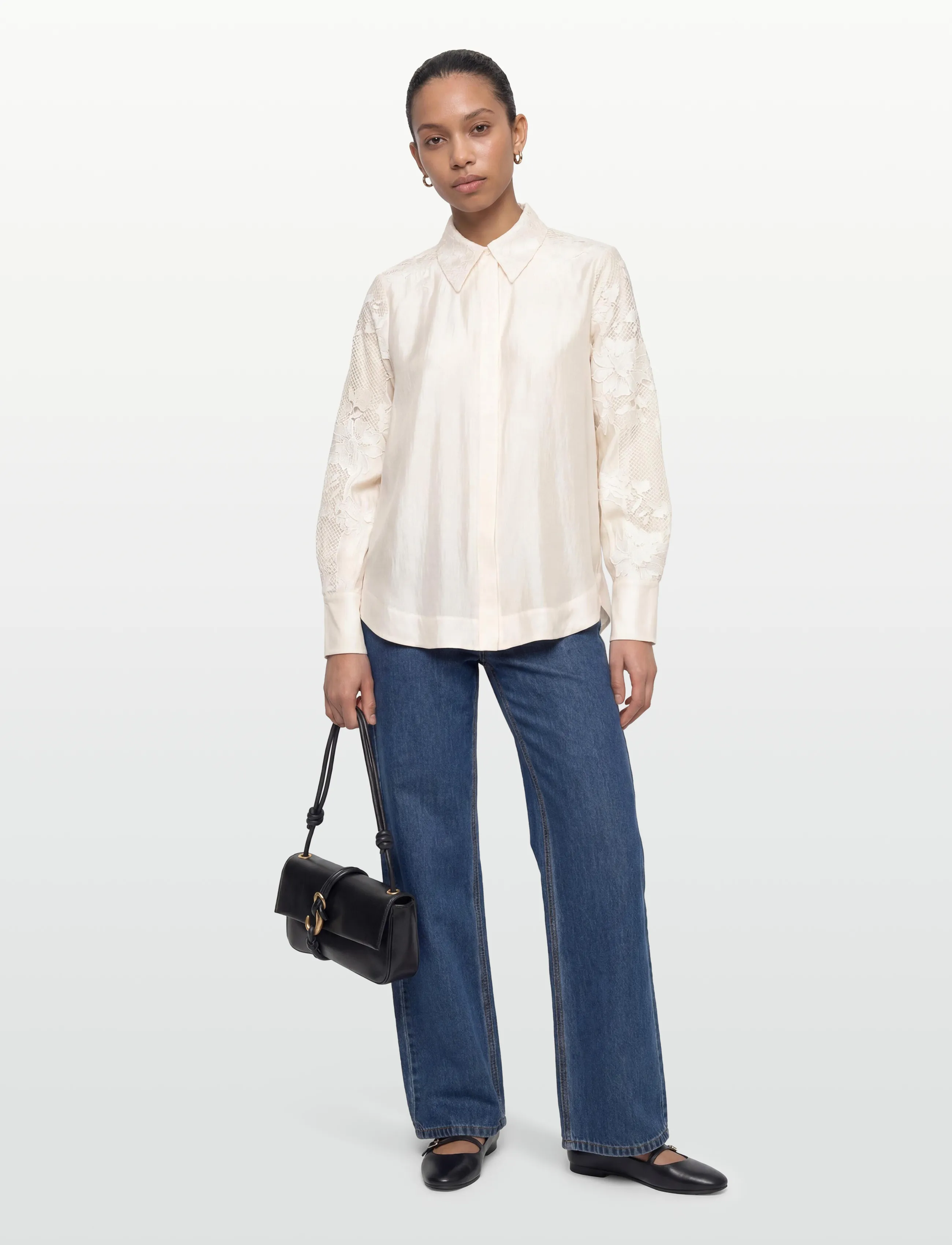Copenhagen Muse CMMOLLY-SHIRT - Hemden - JET STREAM / cream