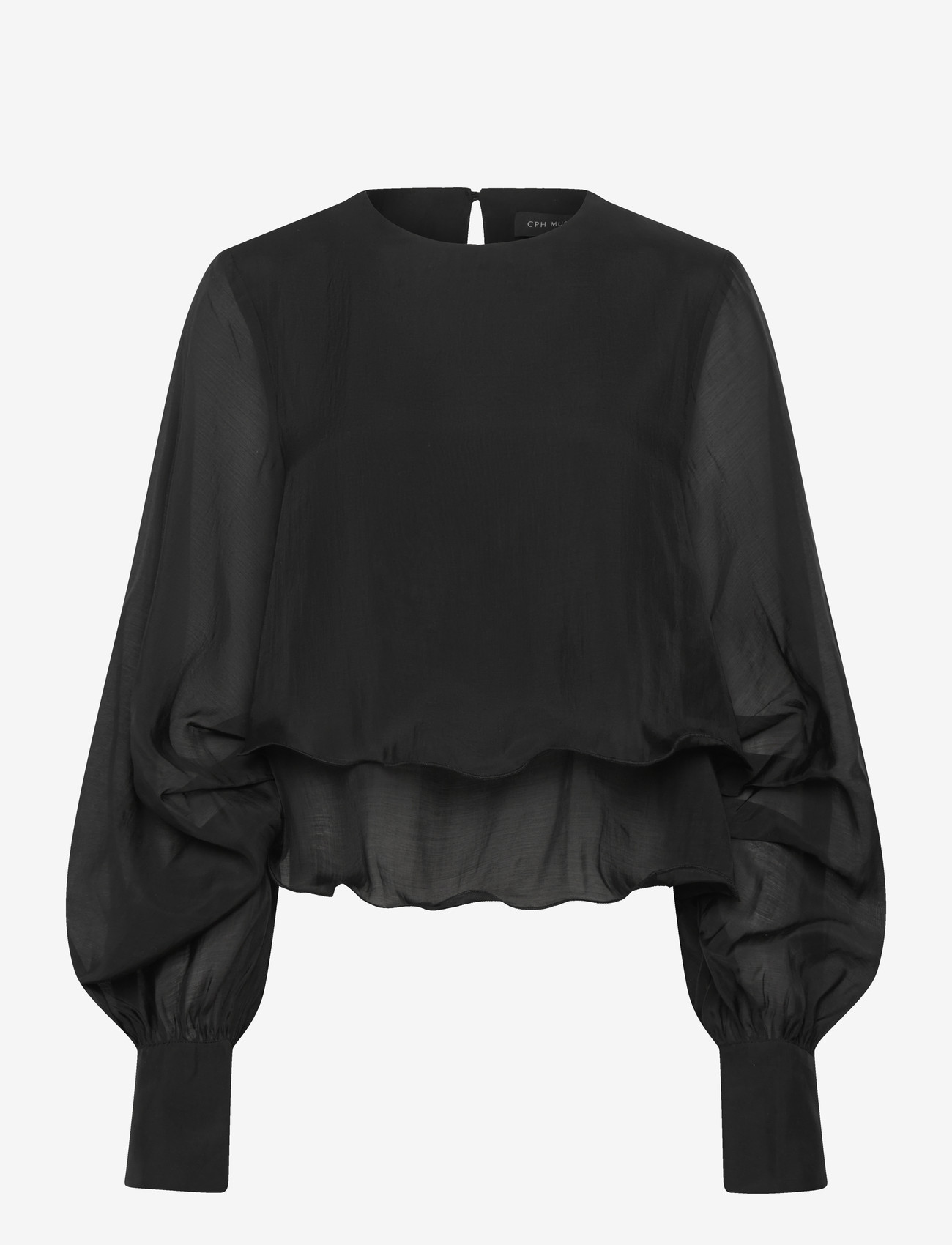 Copenhagen Muse - CMTILLY-BLOUSE - langärmlige blusen - black - 0