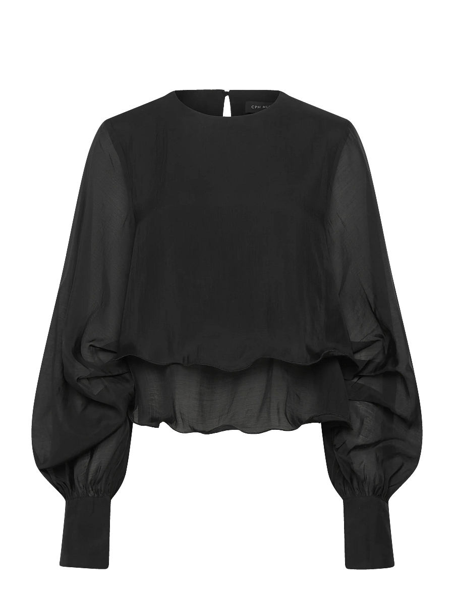 Copenhagen Muse - CMTILLY-BLOUSE - långärmade blusar - black - 1