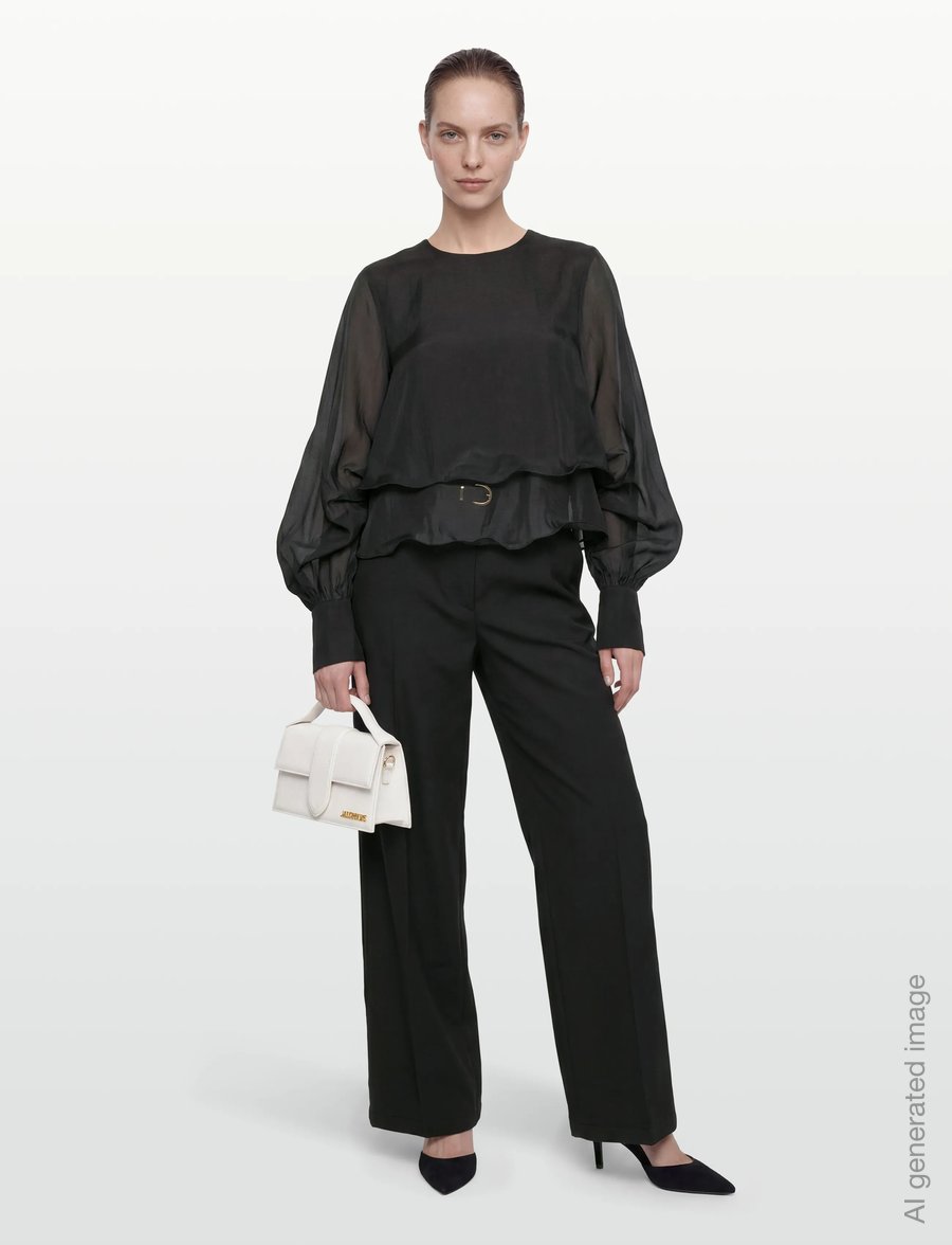Copenhagen Muse - CMTILLY-BLOUSE - långärmade blusar - black - 0