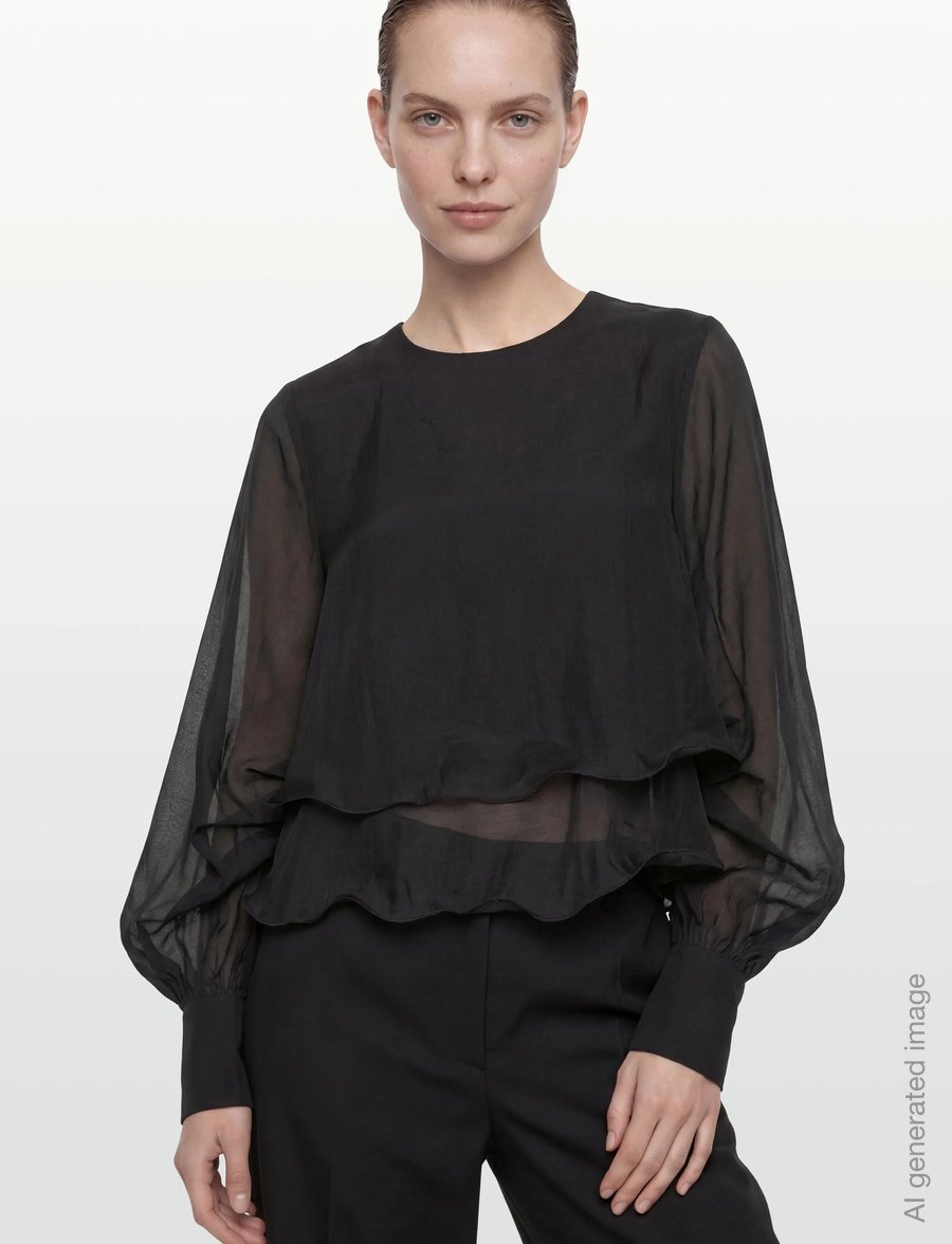 Copenhagen Muse - CMTILLY-BLOUSE - långärmade blusar - black - 3