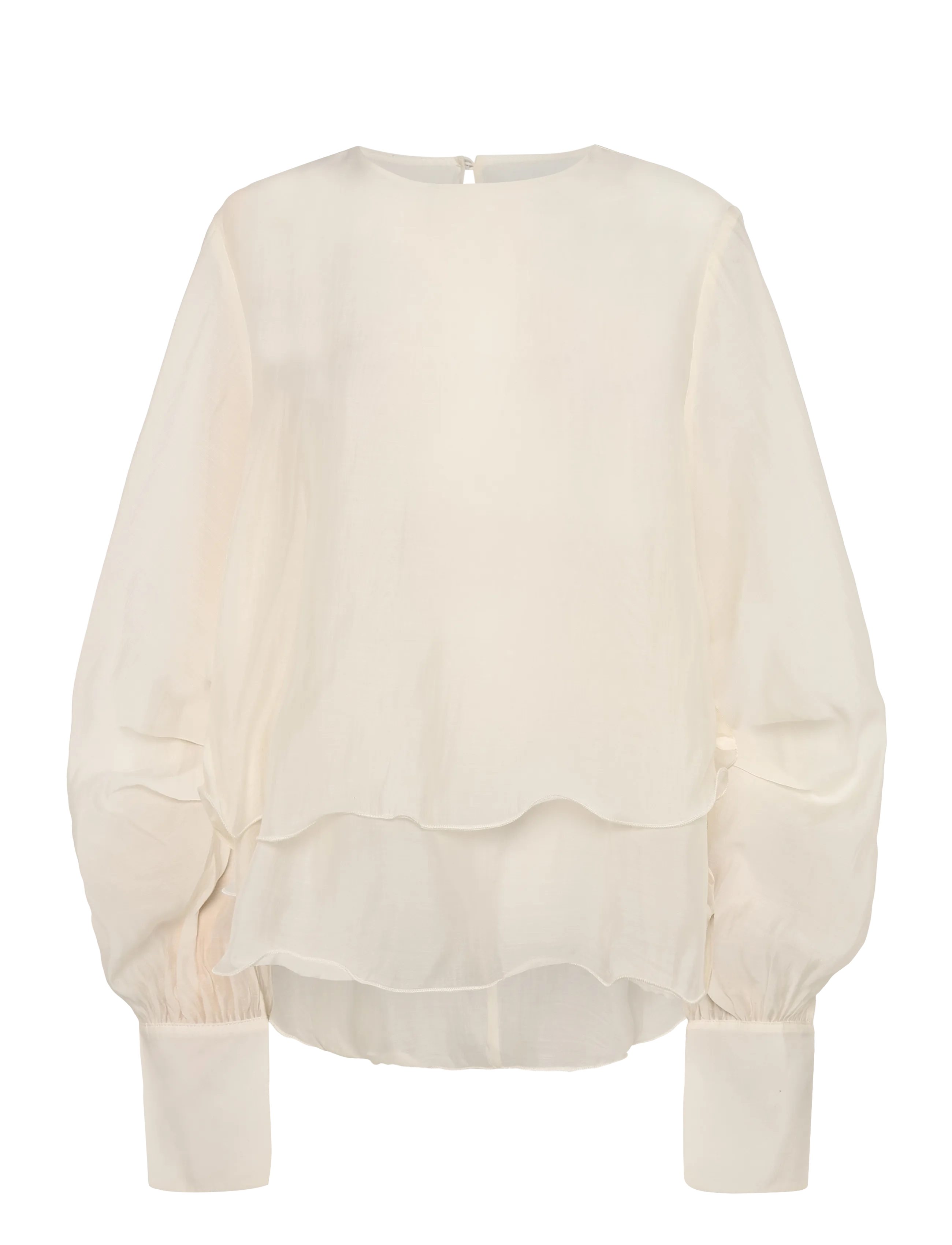 Copenhagen Muse CMTILLY-BLOUSE - Langærmede bluser - JET STREAM / cream