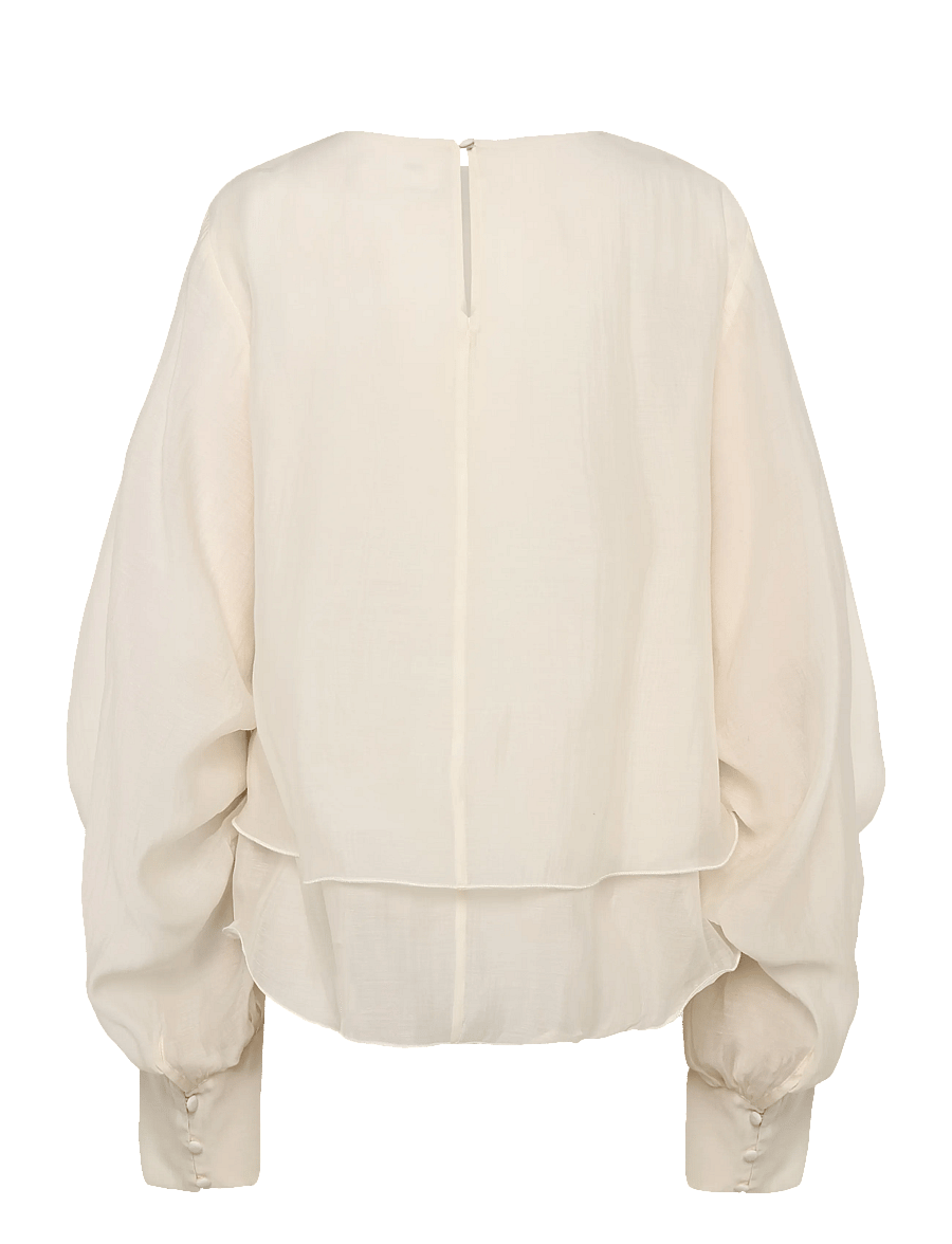 Copenhagen Muse - CMTILLY-BLOUSE - langermede bluser - jet stream - 2