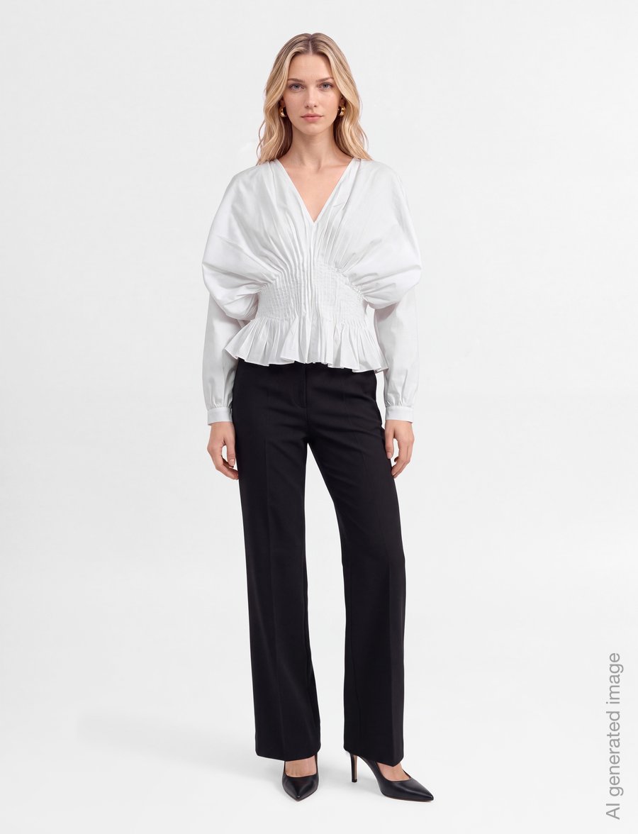 Copenhagen Muse - CMPOPLIN-BLOUSE - langærmede bluser - bright white - 0