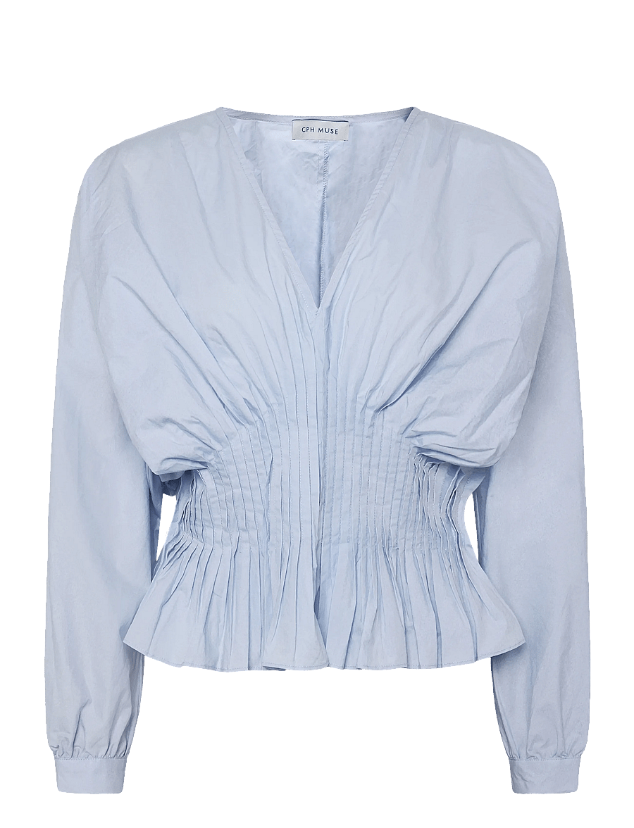Copenhagen Muse - CMPOPLIN-BLOUSE - långärmade blusar - heather - 0