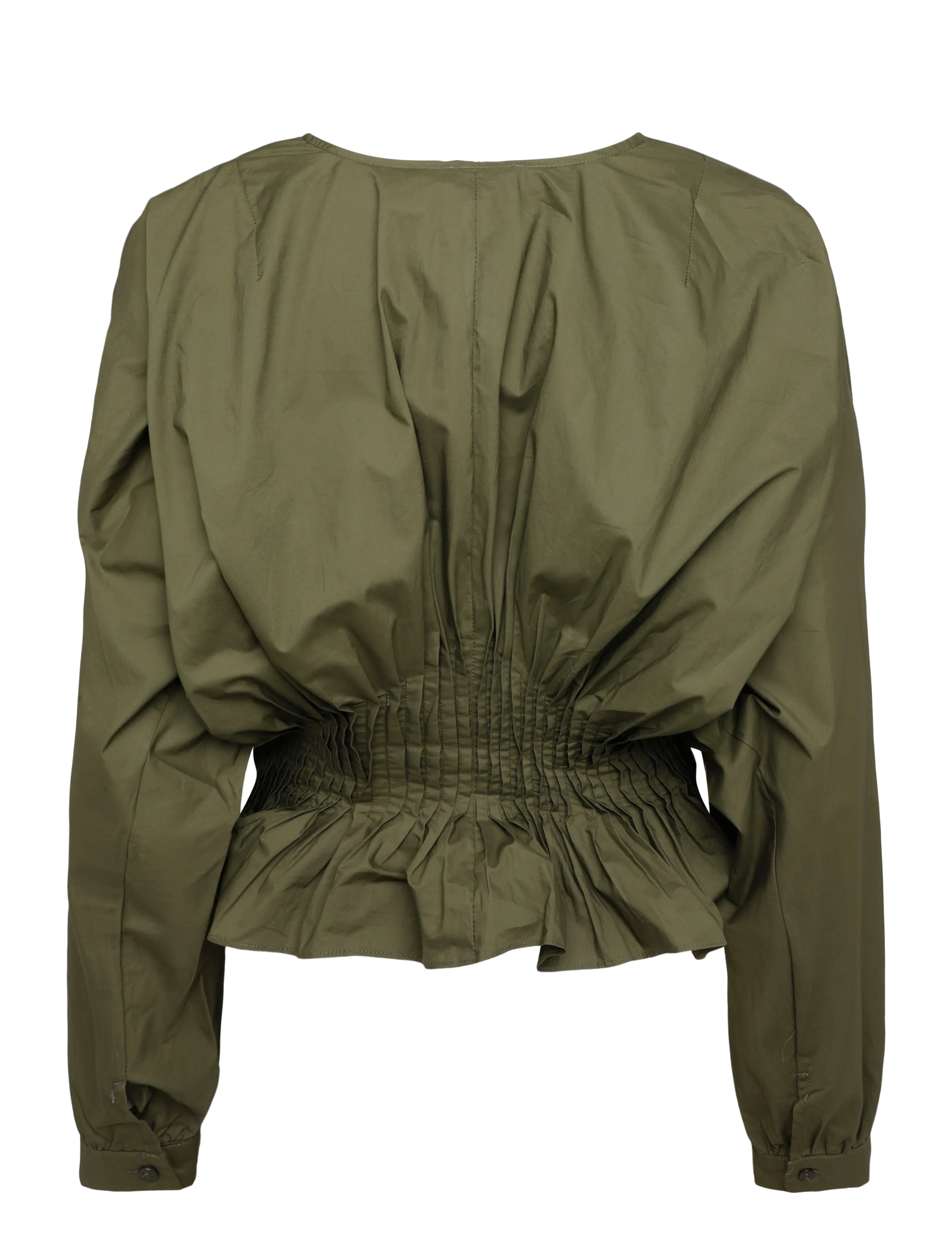 Copenhagen Muse - CMPOPLIN-BLOUSE - långärmade blusar - ivy green - 1