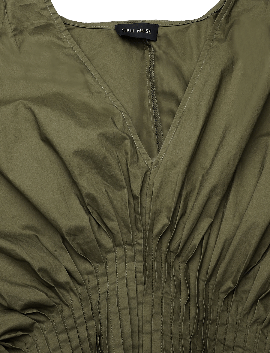 Copenhagen Muse - CMPOPLIN-BLOUSE - långärmade blusar - ivy green - 2