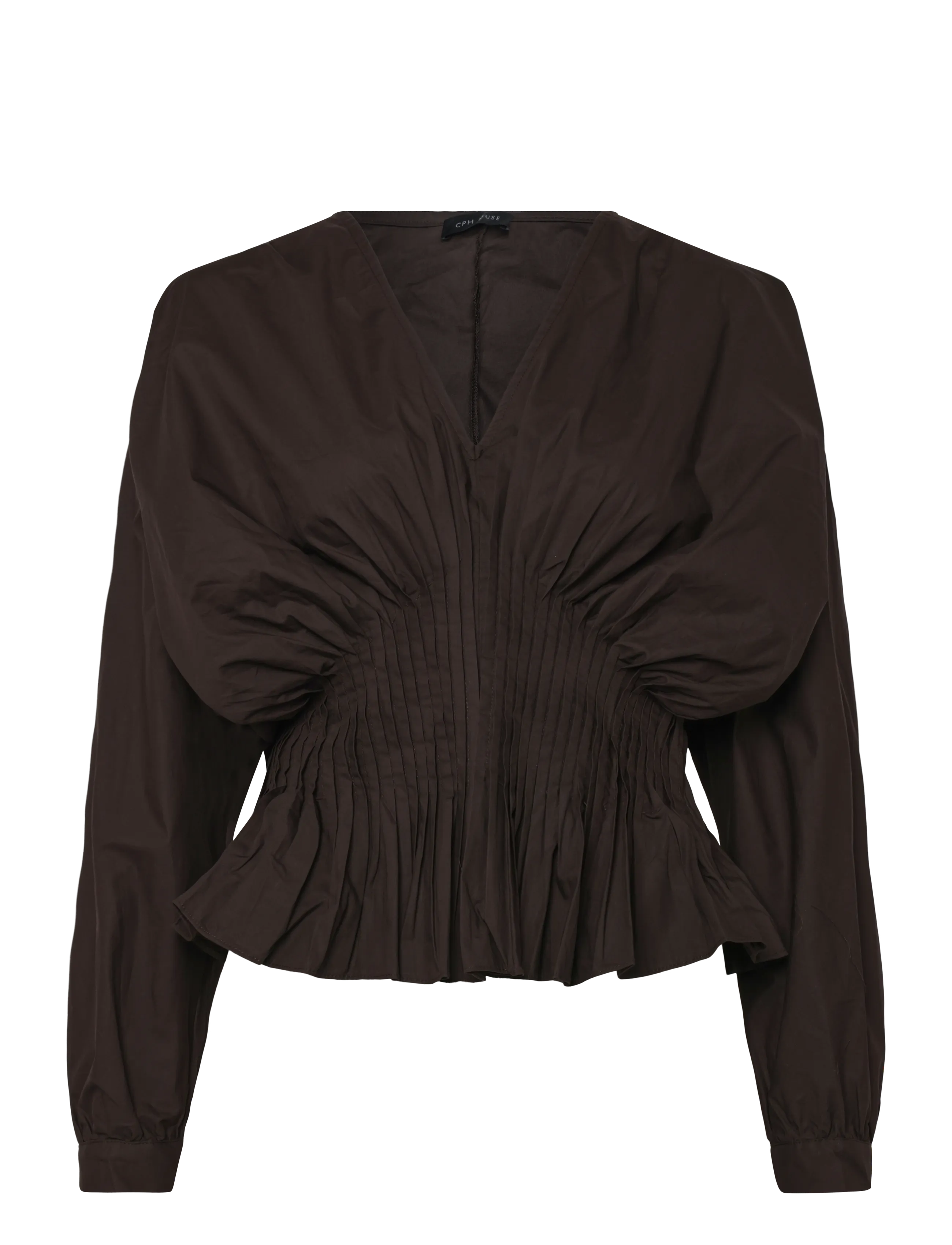 Copenhagen Muse CMPOPLIN-BLOUSE - Tänavastiil - MULCH / brown
