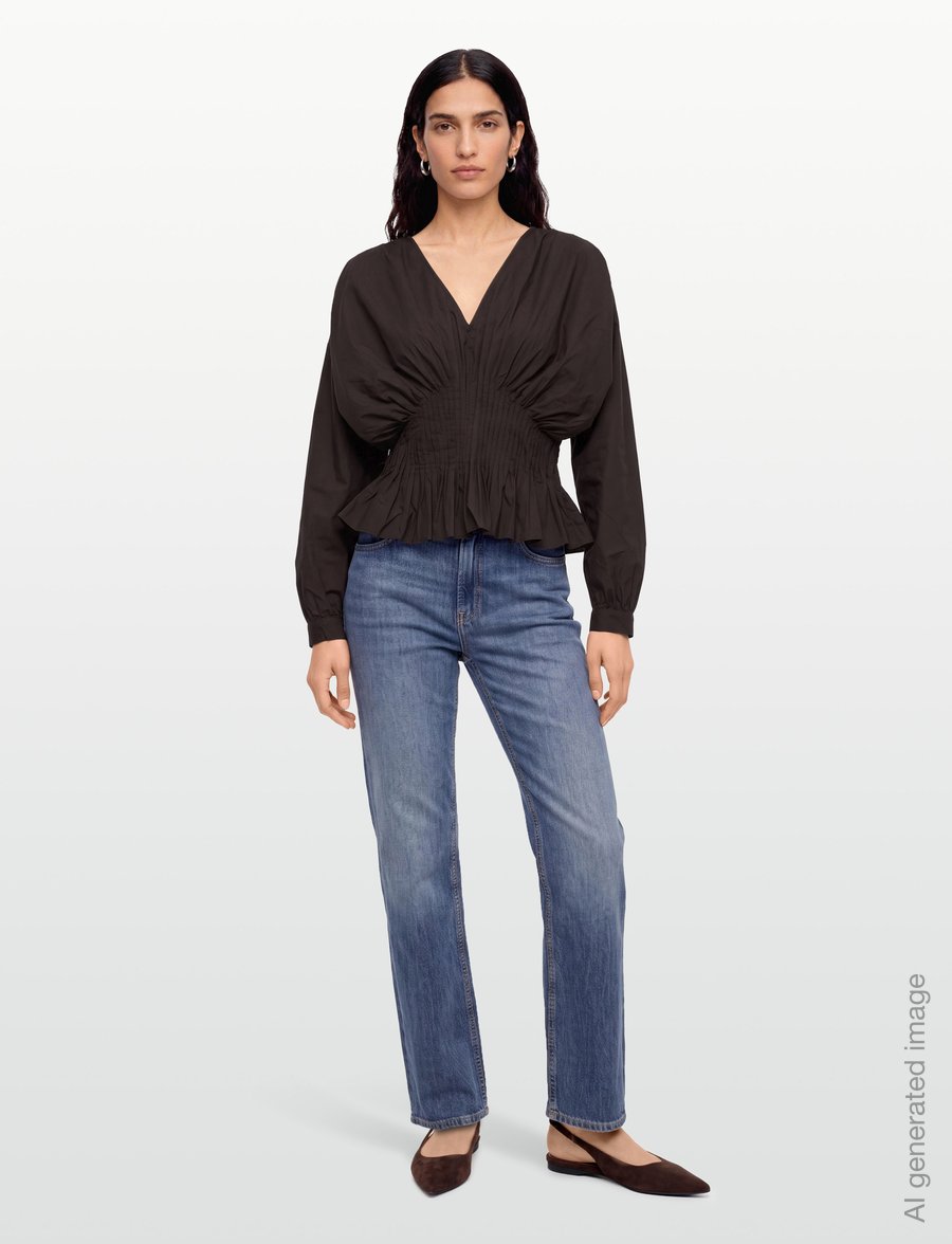Copenhagen Muse - CMPOPLIN-BLOUSE - langærmede bluser - mulch - 0
