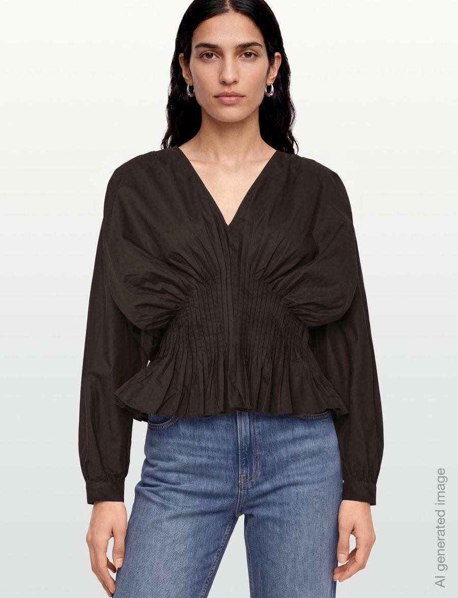 Copenhagen Muse - CMPOPLIN-BLOUSE - langærmede bluser - mulch - 3