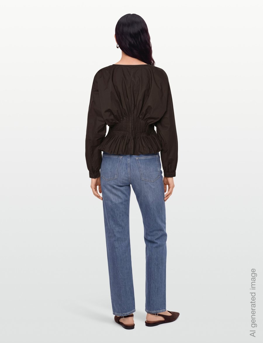 Copenhagen Muse - CMPOPLIN-BLOUSE - langærmede bluser - mulch - 4