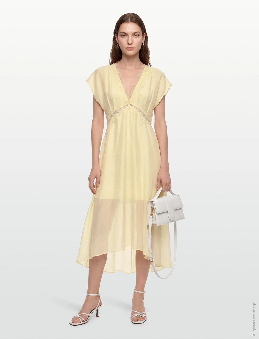 Copenhagen Muse - CMMOLLY-DRESS - spitzenkleider - lemon icing - 0
