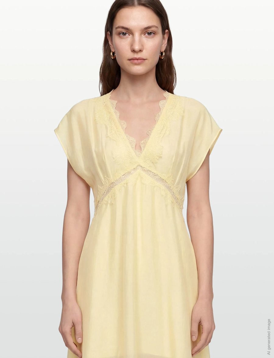 Copenhagen Muse - CMMOLLY-DRESS - spitzenkleider - lemon icing - 3