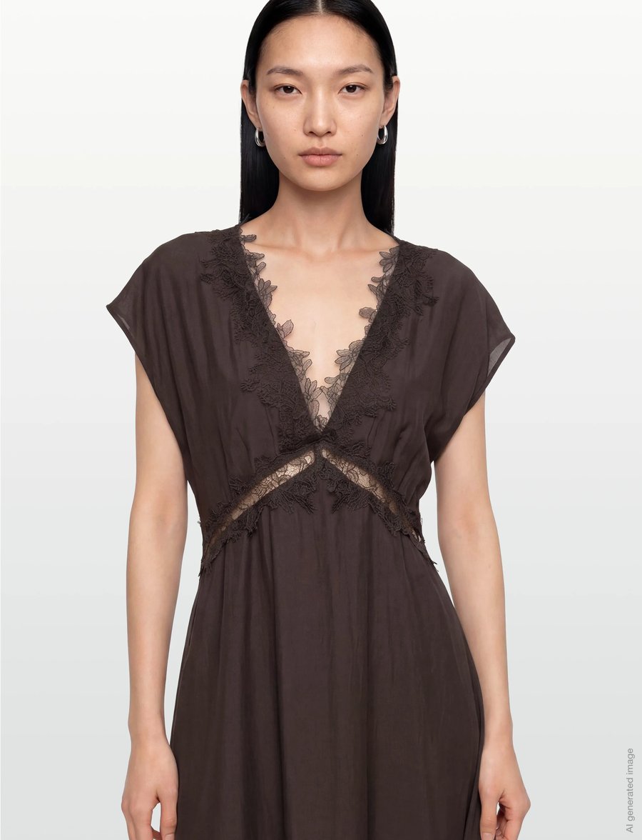 Copenhagen Muse - CMMOLLY-DRESS - spitzenkleider - mulch - 3
