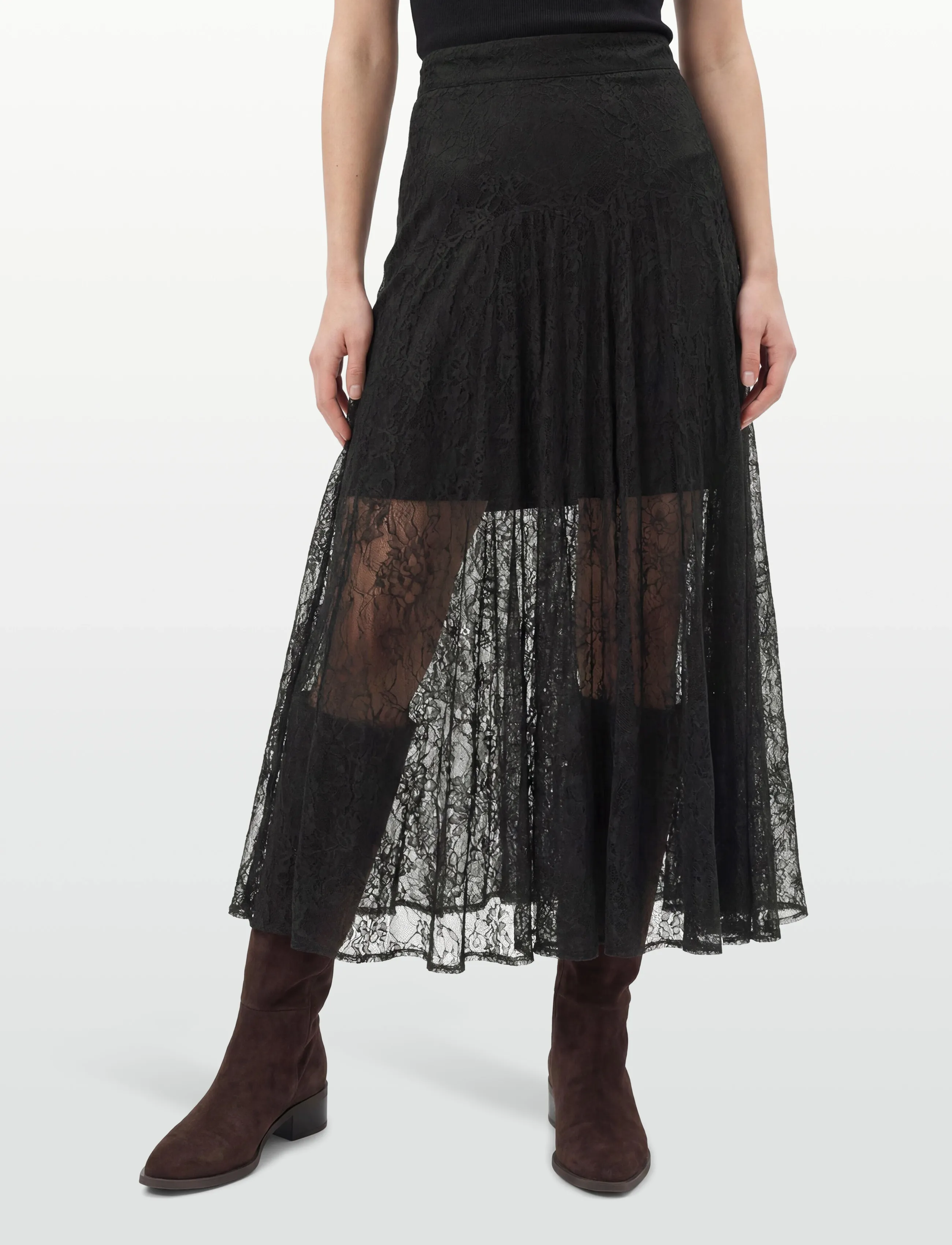 Copenhagen Muse - CMLEA-SKIRT - maxi skirts - black - 3