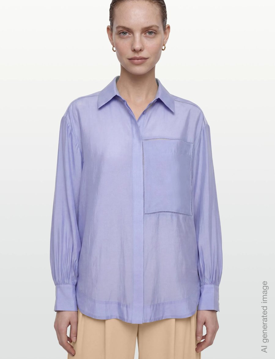 Copenhagen Muse - CMMOLLY-SHIRT - långärmade skjortor - blue heron - 3