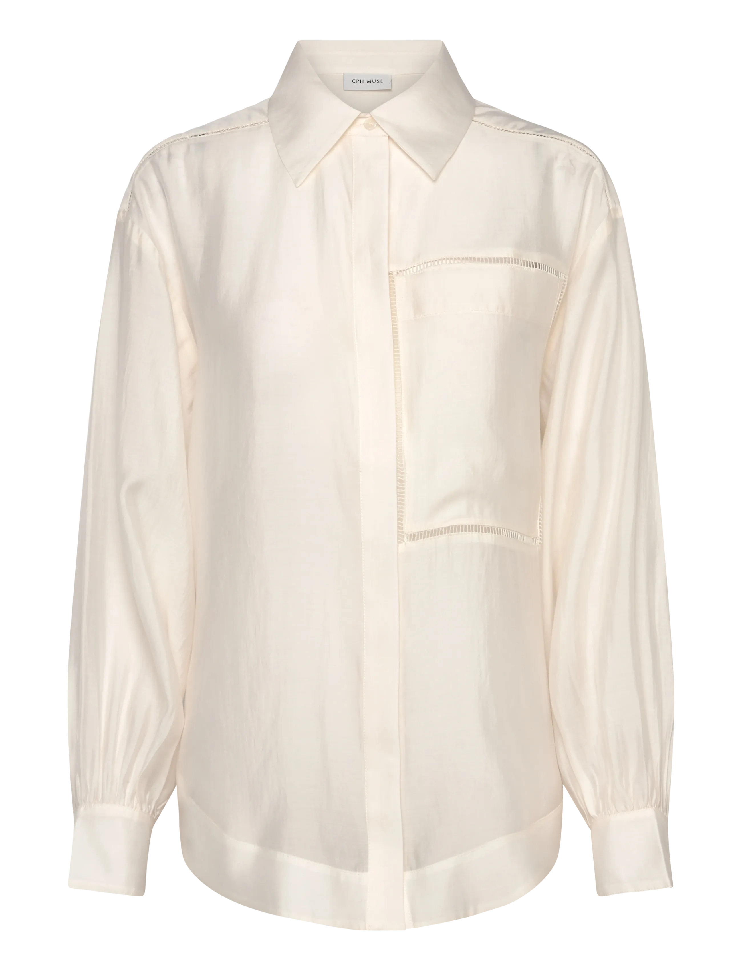Copenhagen Muse CMMOLLY-SHIRT - Transitional Layering - JET STREAM / cream