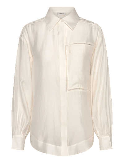 Copenhagen Muse CMMOLLY-SHIRT - Pikkade varrukatega särgid - JET STREAM / cream