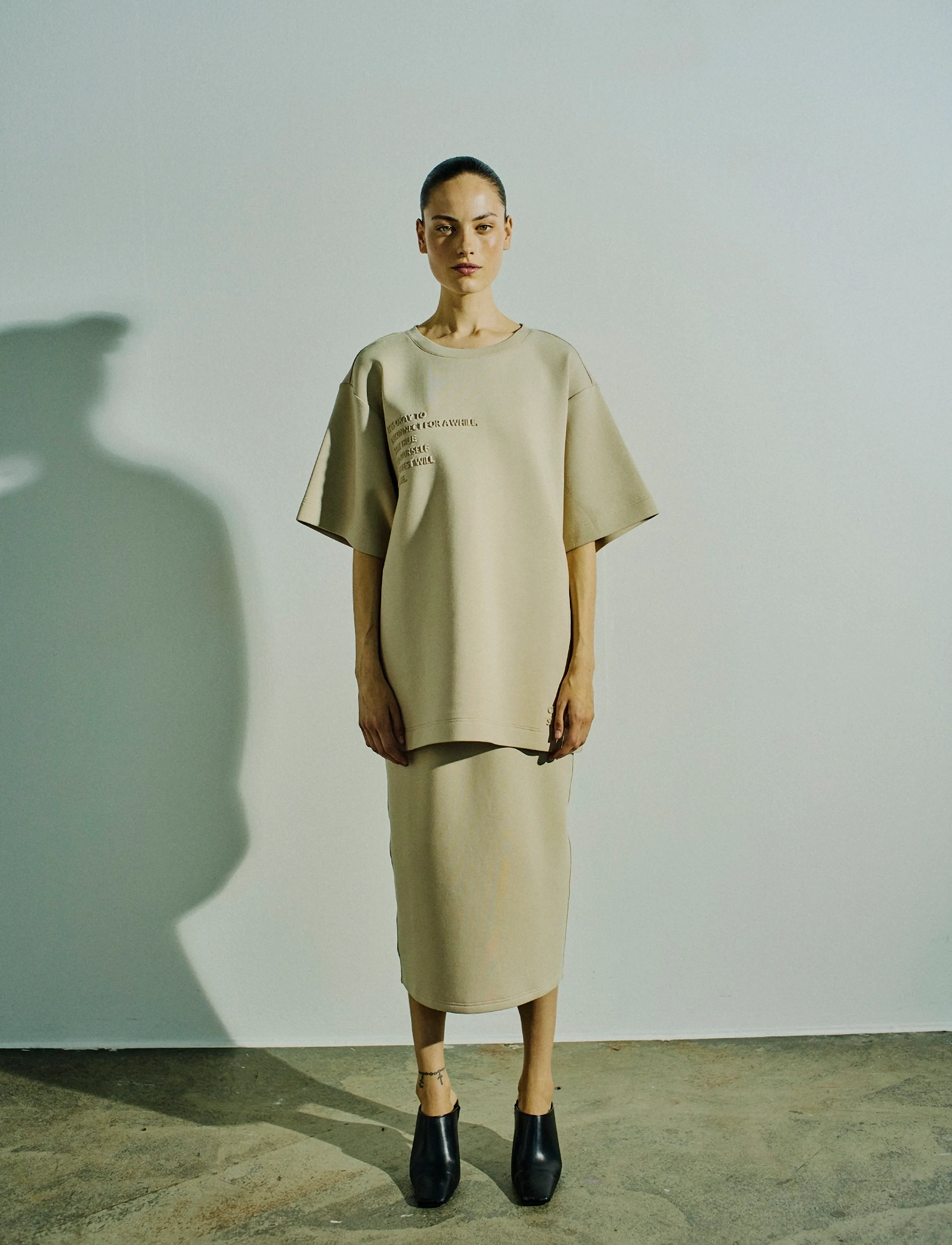 Copenhagen Muse Cmscu-Tee, Kvinder, Oversized T-Shirt, Beige, Str: XXS/XS