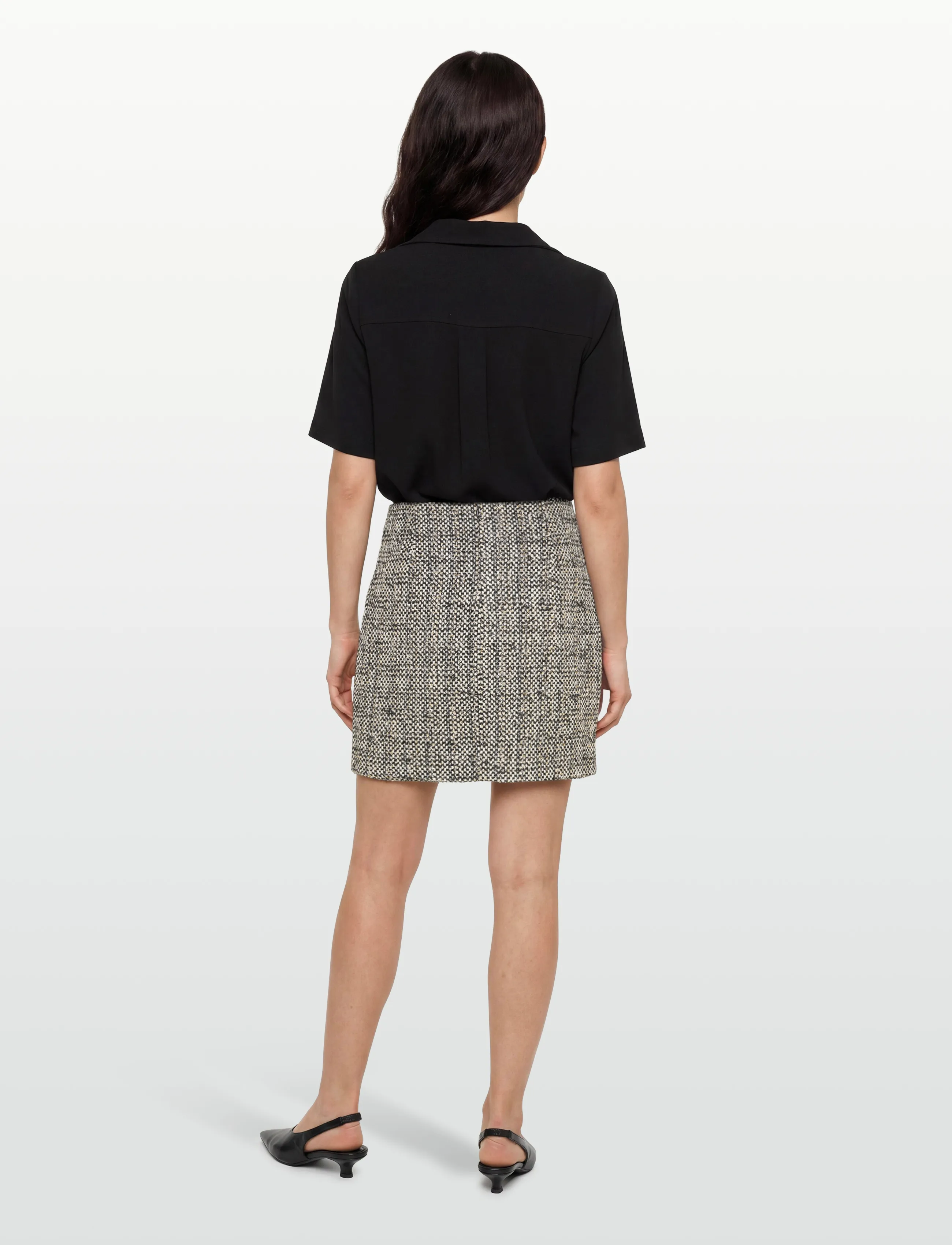 Copenhagen Muse - CMRUBI-SKIRT - strikkede nederdele - jet stream w. black - 4