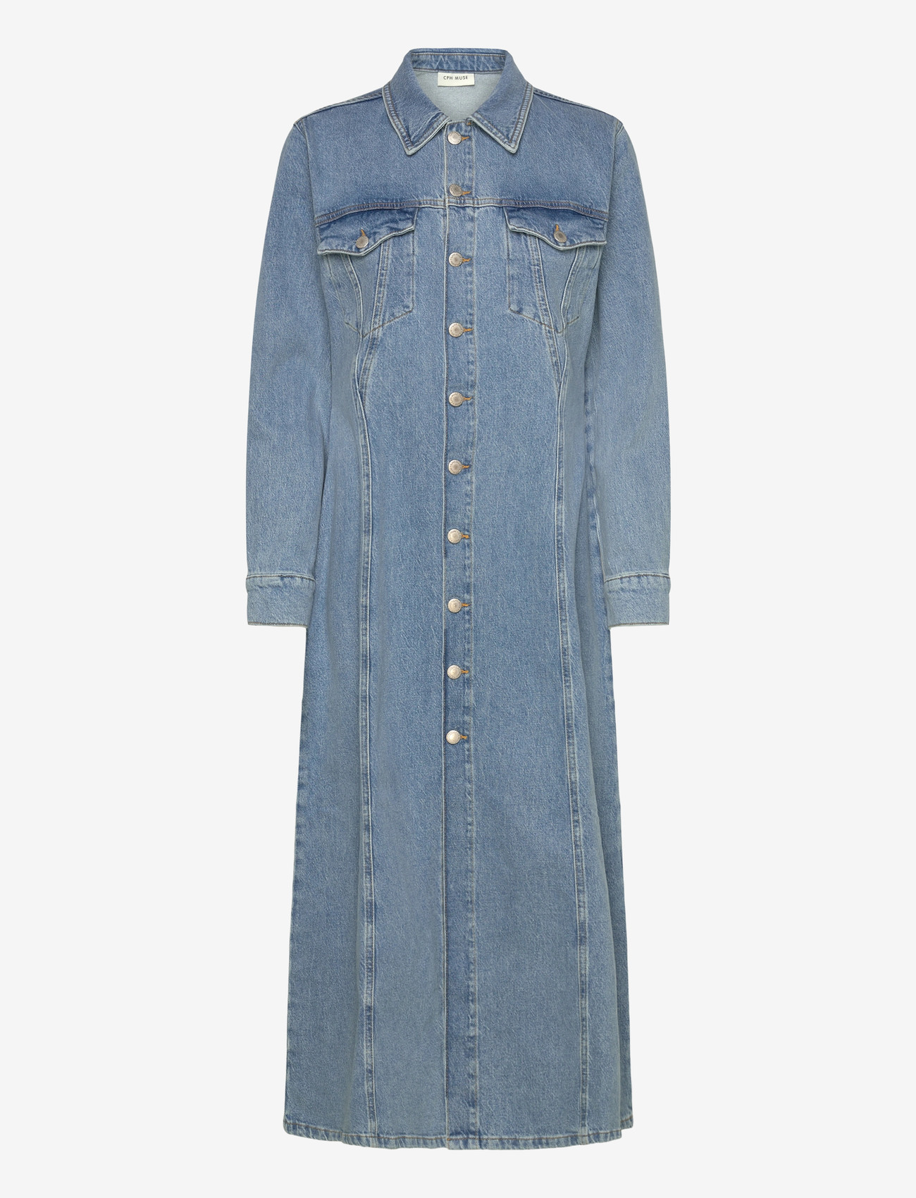 Copenhagen Muse - CMANOUK-DRESS - skjortekjoler - light blue denim - 0