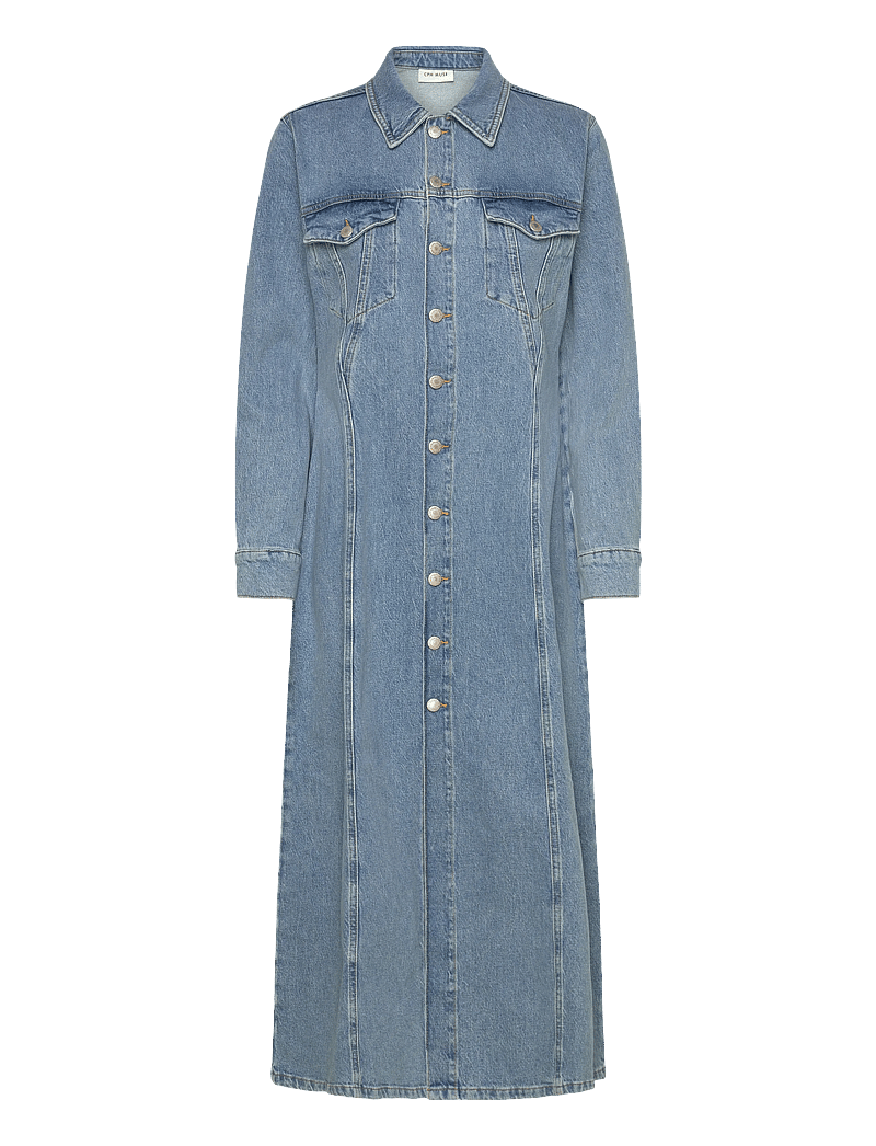 Copenhagen Muse - CMANOUK-DRESS - skjortekjoler - light blue denim - 0