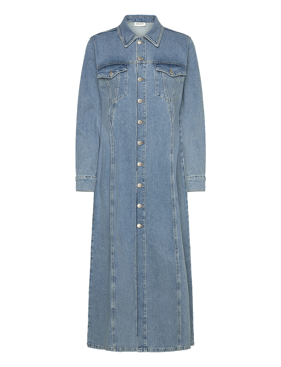 Copenhagen Muse - CMANOUK-DRESS - särkkleidid - light blue denim - 1