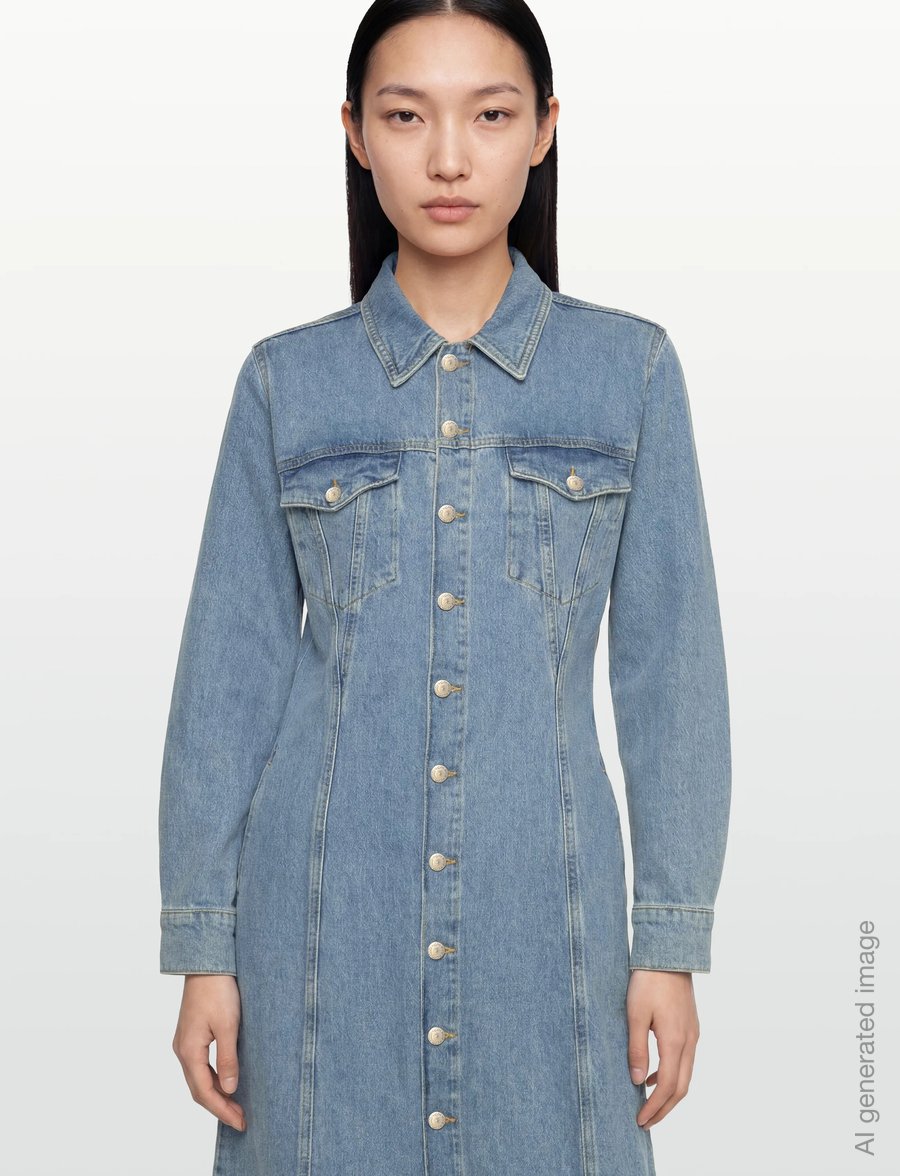 Copenhagen Muse - CMANOUK-DRESS - särkkleidid - light blue denim - 3