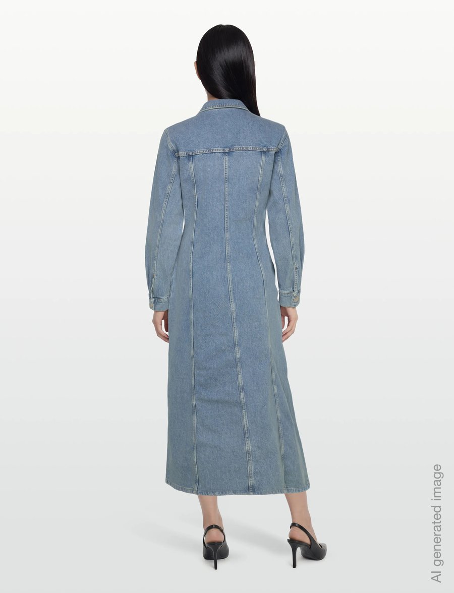 Copenhagen Muse - CMANOUK-DRESS - särkkleidid - light blue denim - 4
