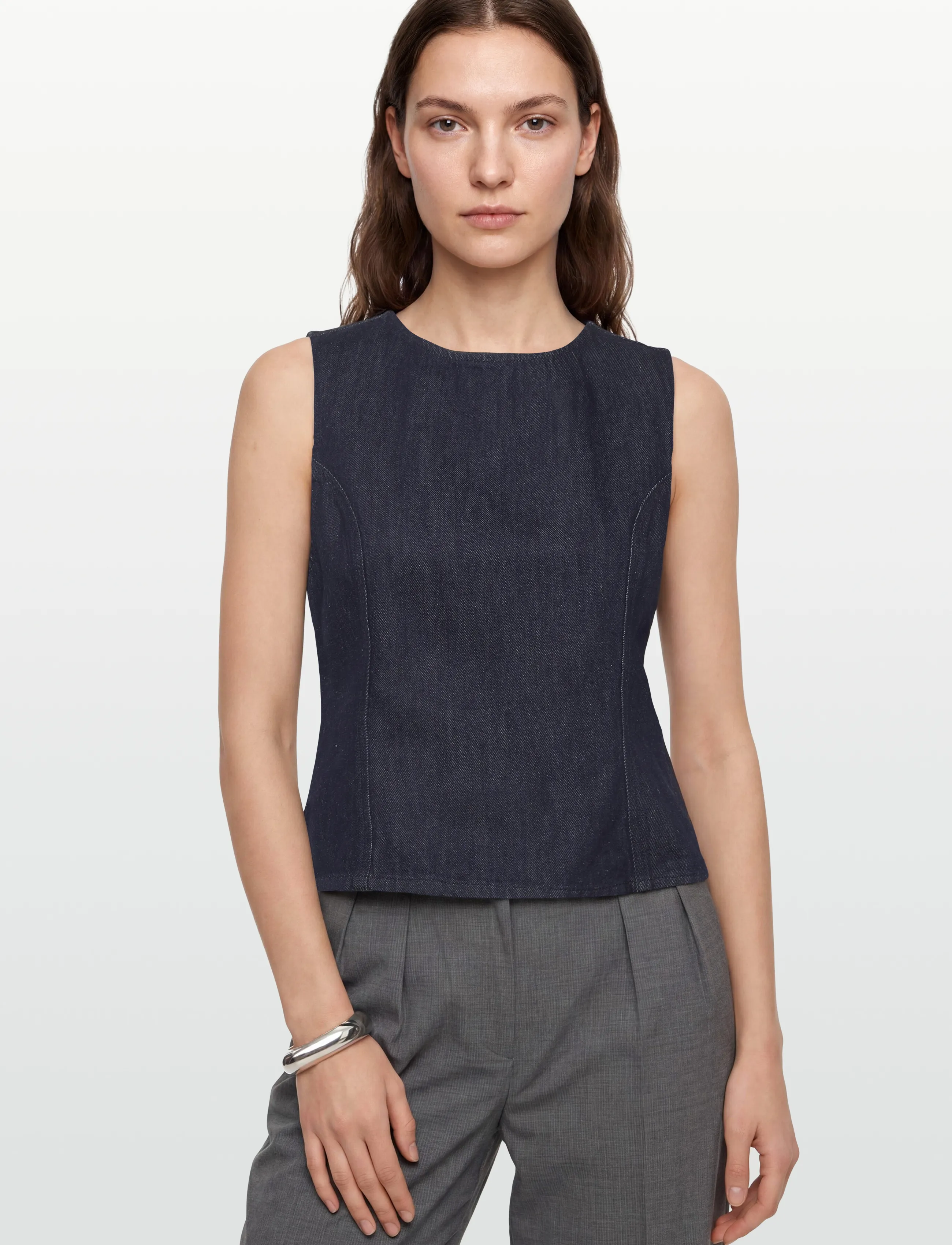 Copenhagen Muse - CMJALYNN-TOP - Ärmellose tops - dark blue denim - 3