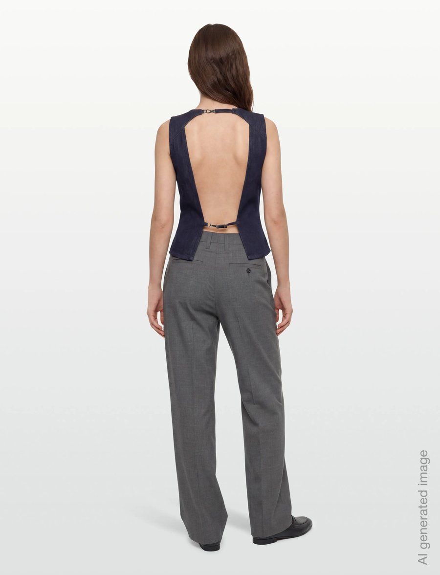 Copenhagen Muse - CMJALYNN-TOP - sleeveless tops - dark blue denim - 4