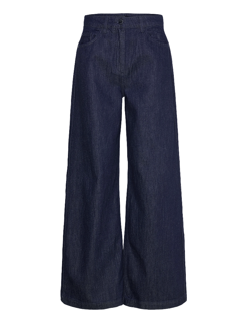 Copenhagen Muse - CMJALYNN-PANTS - hosen mit weitem bein - dark blue denim - 0