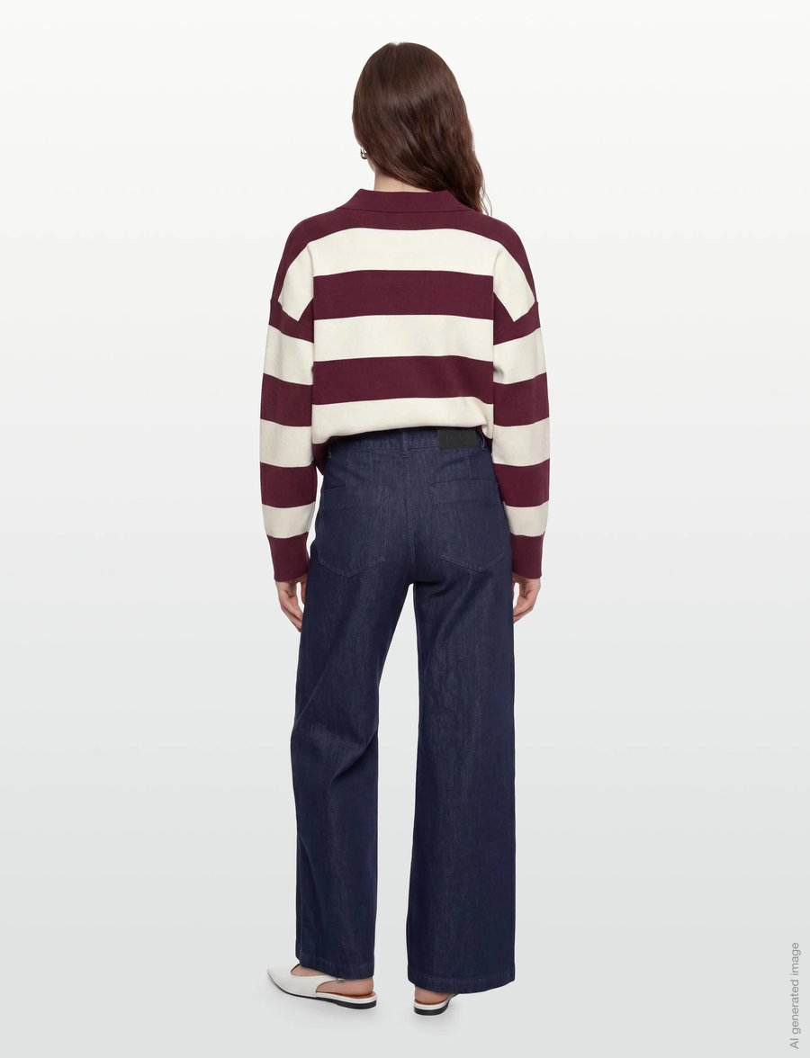 Copenhagen Muse - CMJALYNN-PANTS - hosen mit weitem bein - dark blue denim - 4