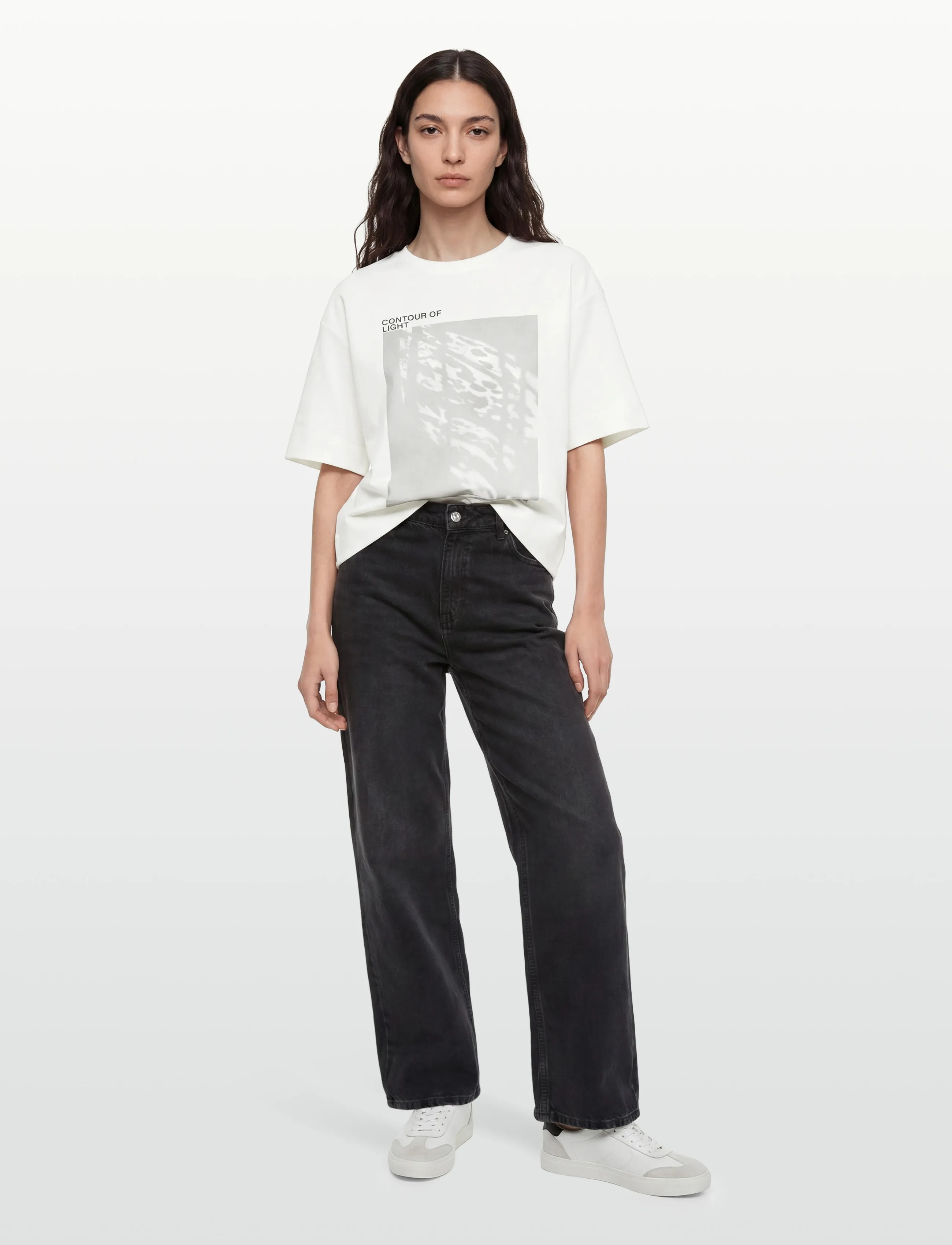 Copenhagen Muse CMMUSE-TEE - T-särgid ja alussärgid - JET STREAM W. BLACK / cream
