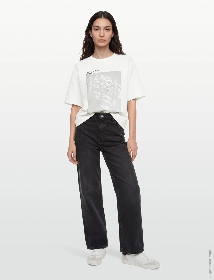Copenhagen Muse - CMMUSE-TEE - t-shirts - jet stream w. black - 0