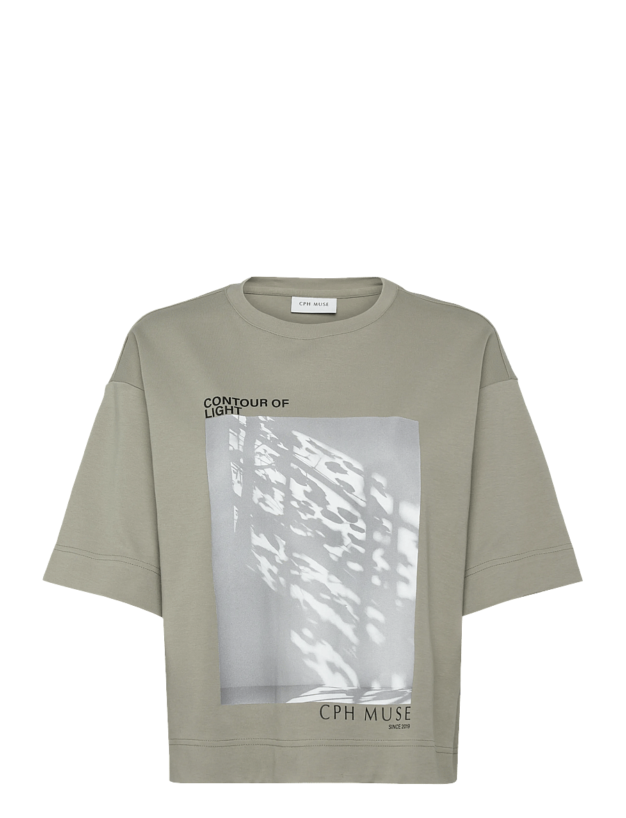 Copenhagen Muse - CMMUSE-TEE - t-shirts - seagrass - 0