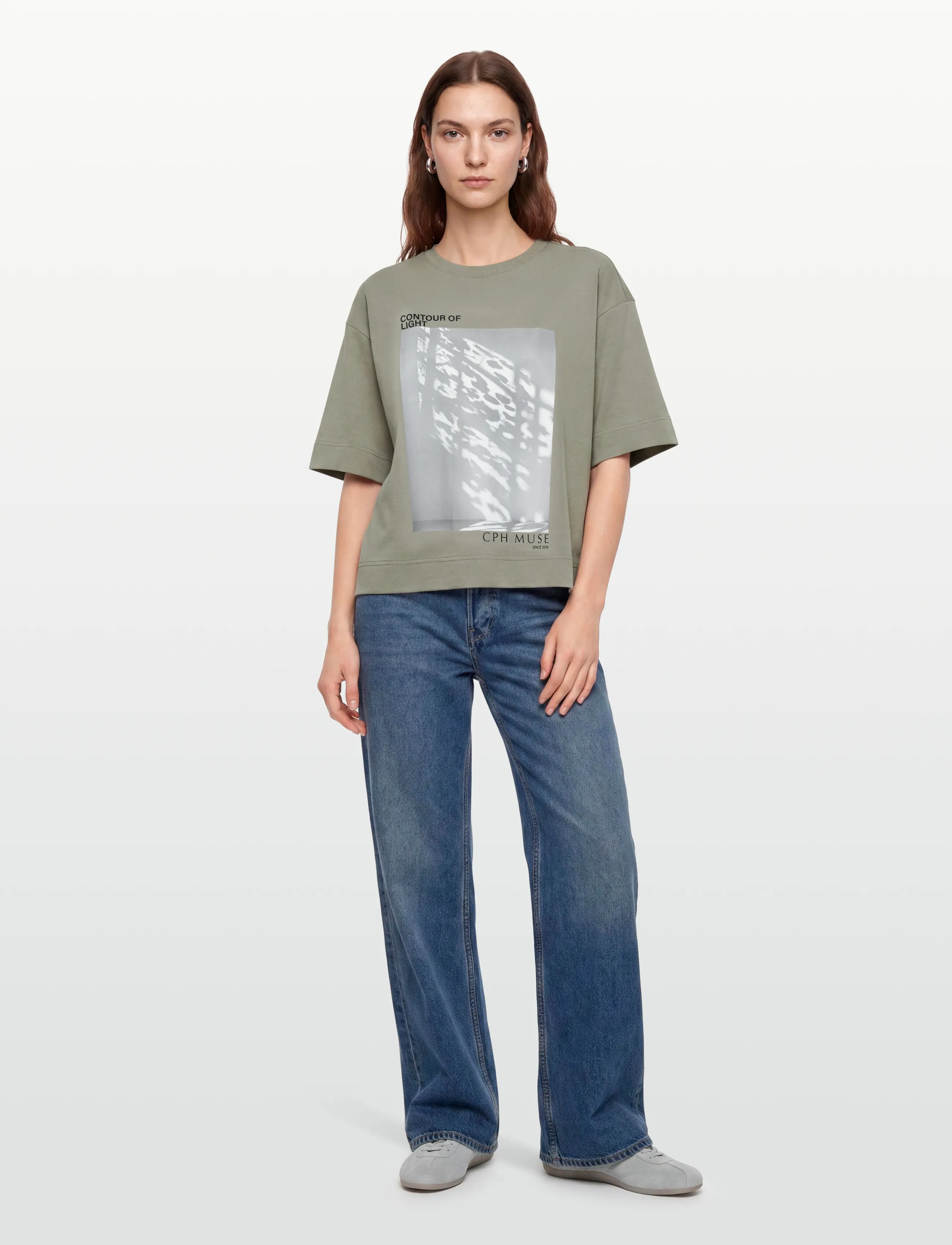 Copenhagen Muse CMMUSE-TEE - T-shirts & Tops - SEAGRASS / khaki/green