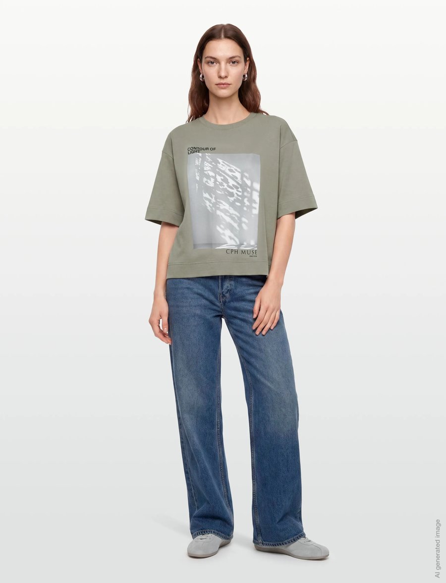 Copenhagen Muse - CMMUSE-TEE - t-shirts - seagrass - 0