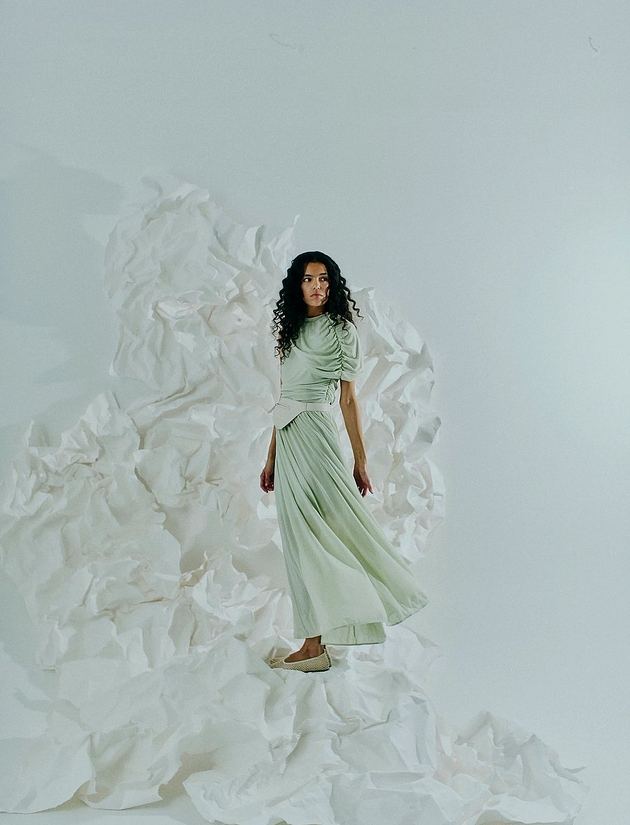 Copenhagen Muse - CMMEJSE-DRESS - maxiklänningar - green tint - 4